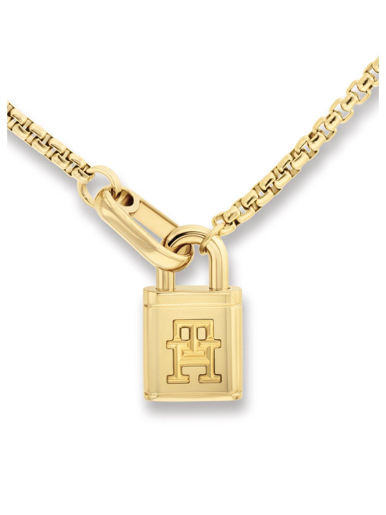  image of tommy-hilfiger-american-icon-ladies-necklace-gold