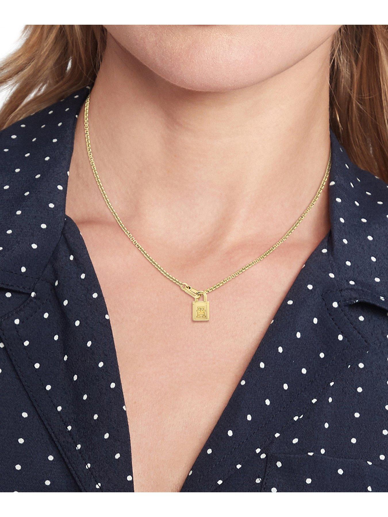  image of tommy-hilfiger-american-icon-ladies-necklace-gold