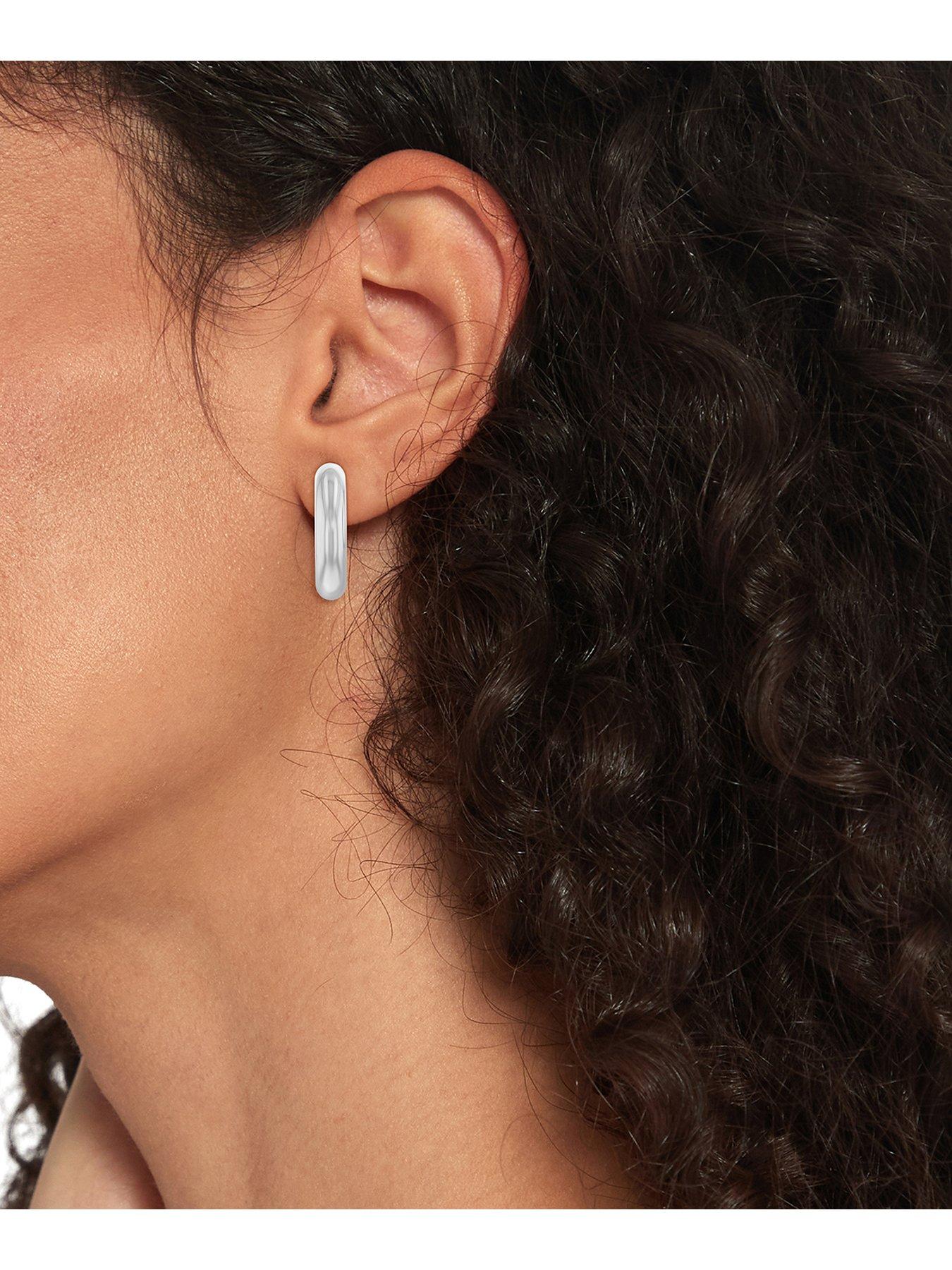  image of tommy-hilfiger-circles-ladies-earrings-silver