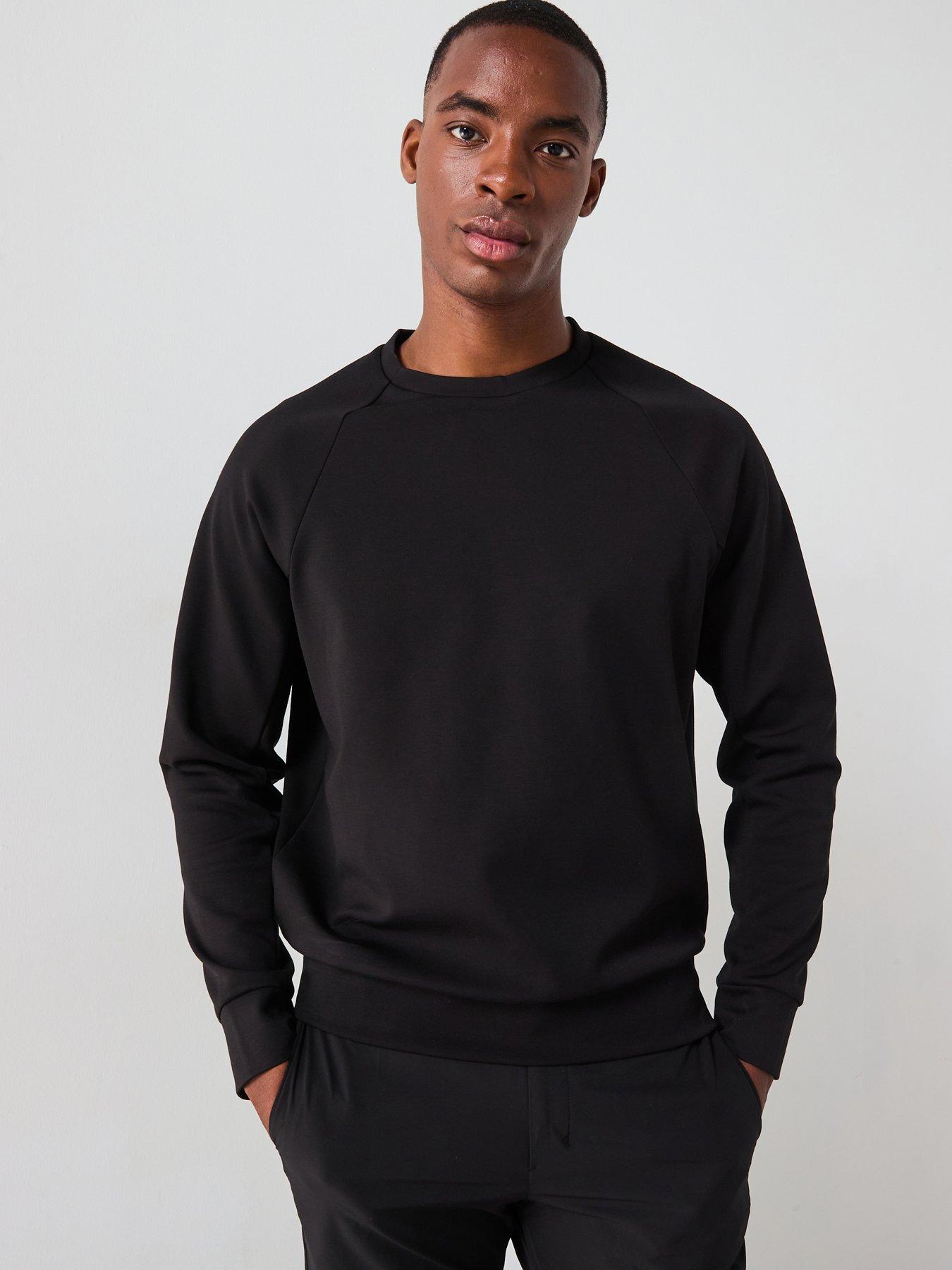 Mango Aosta Performance Crew Sweat - Black