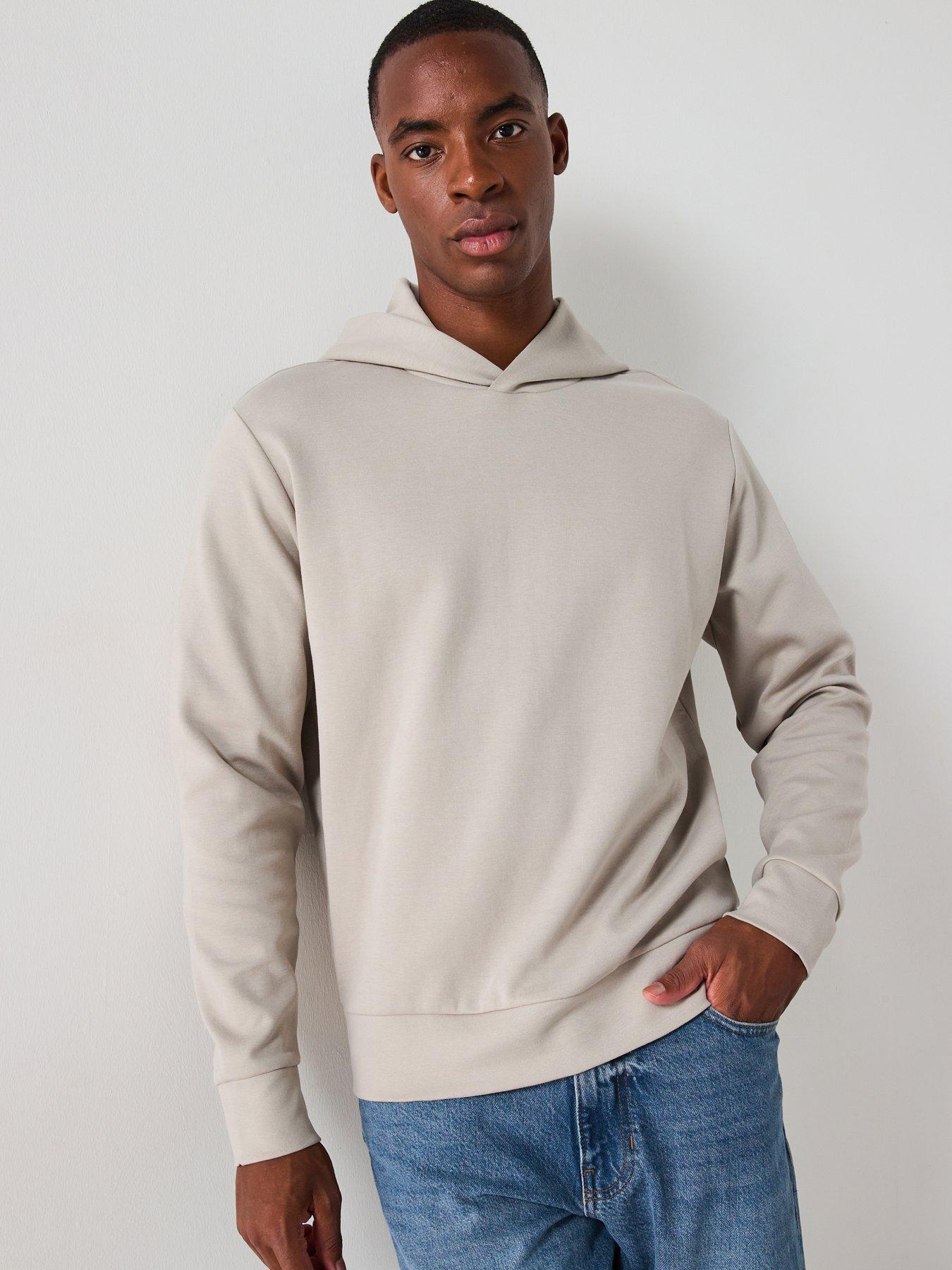  image of mango-bone-essentials-heavyweight-hoodie-beige