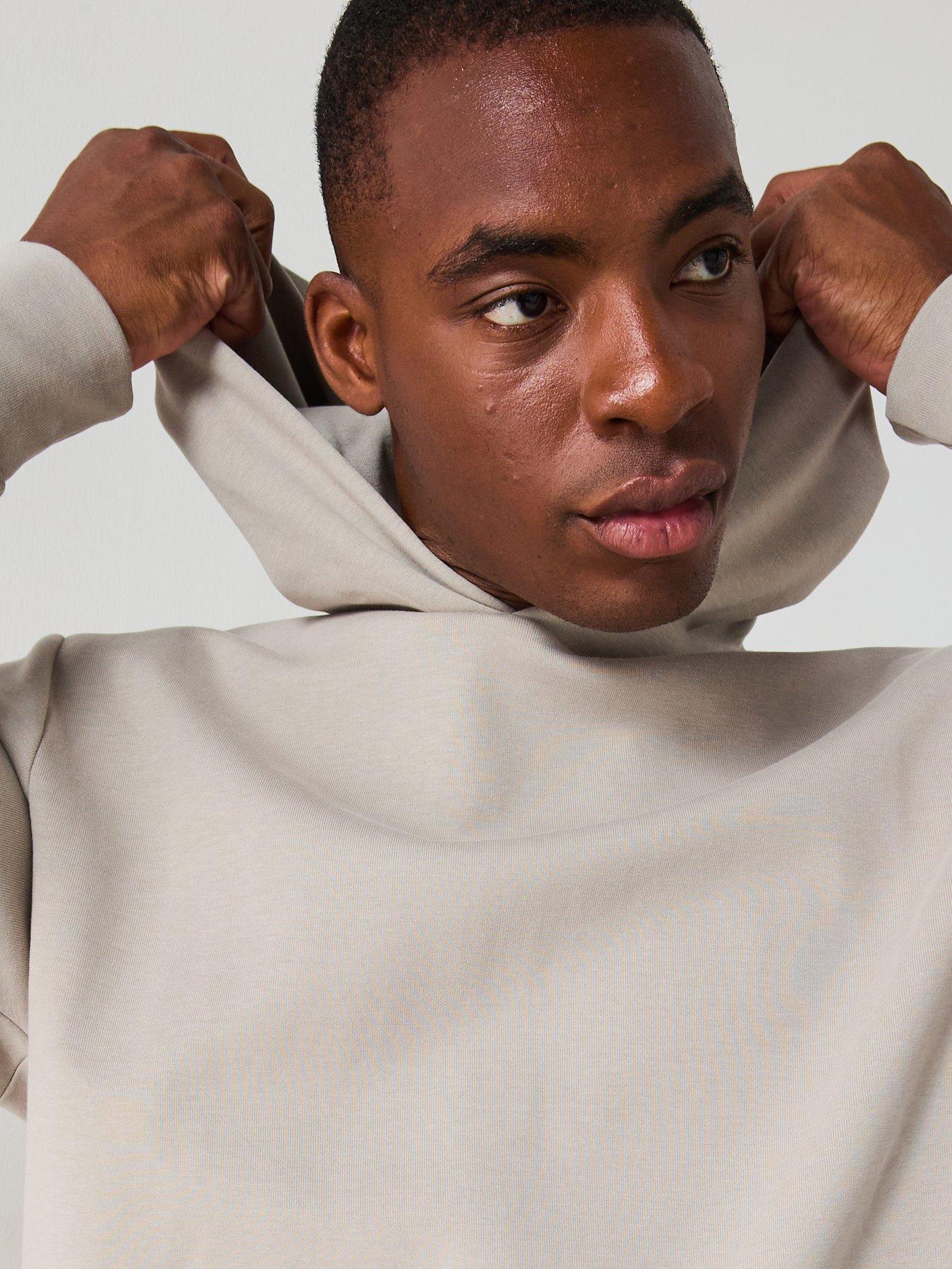  image of mango-bone-essentials-heavyweight-hoodie-beige