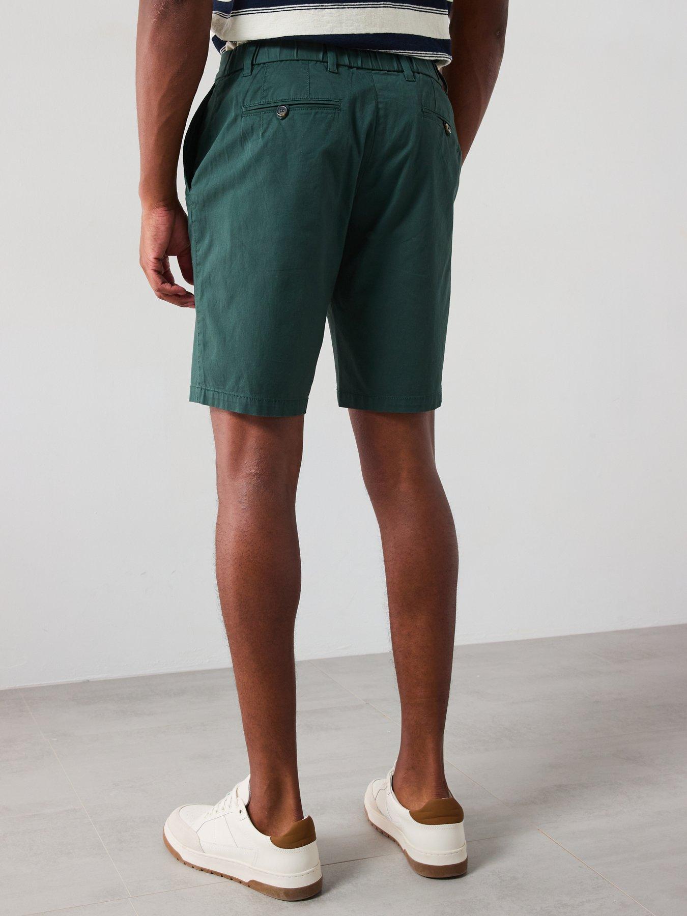 Image 2 of 4 of Mango Gracia Casual Chino Shorts - Dark Green