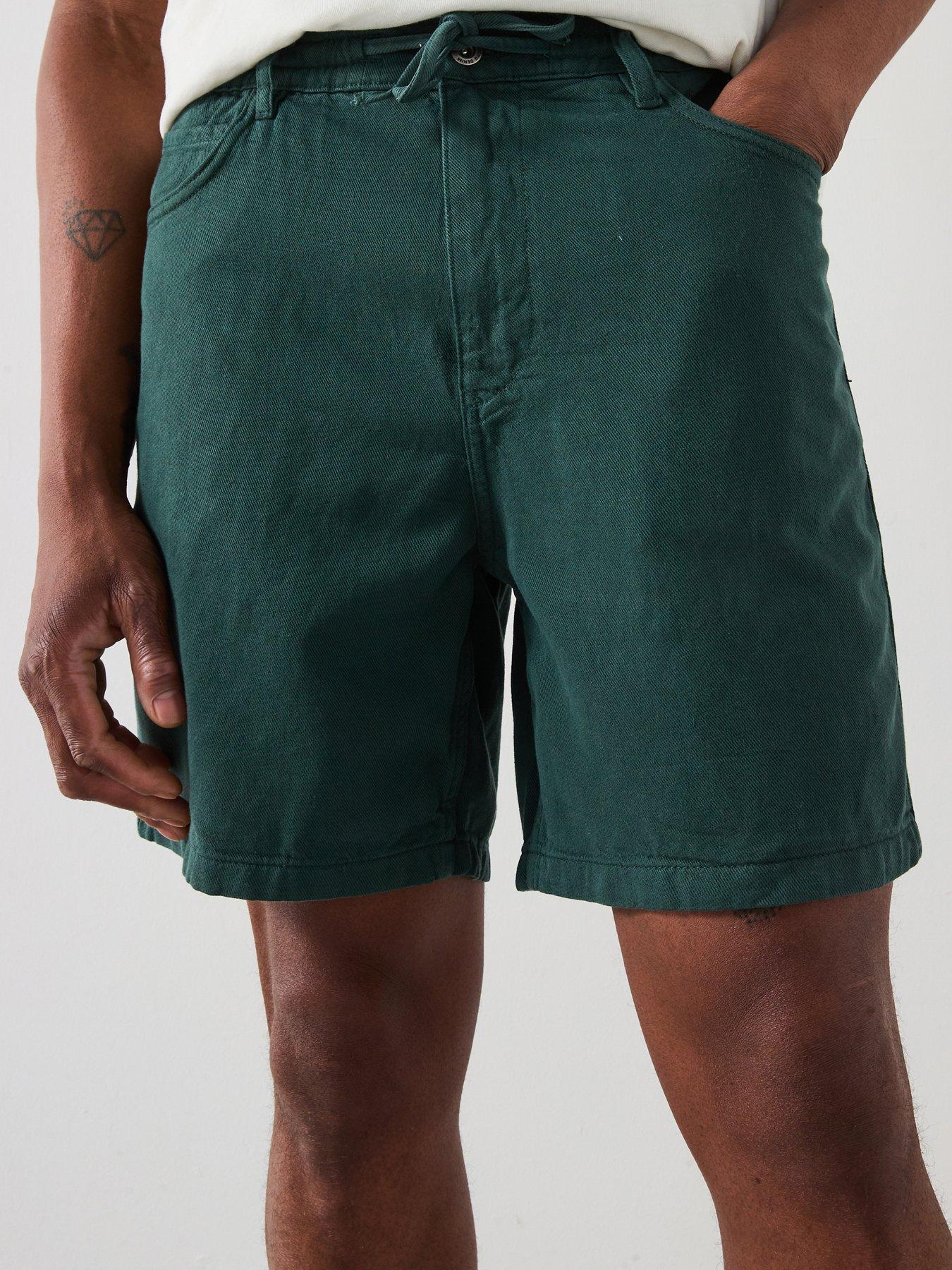  image of mango-jayb-casual-twill-shorts-dark-green