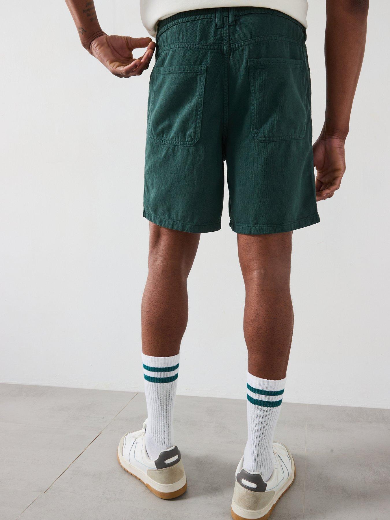  image of mango-jayb-casual-twill-shorts-dark-green