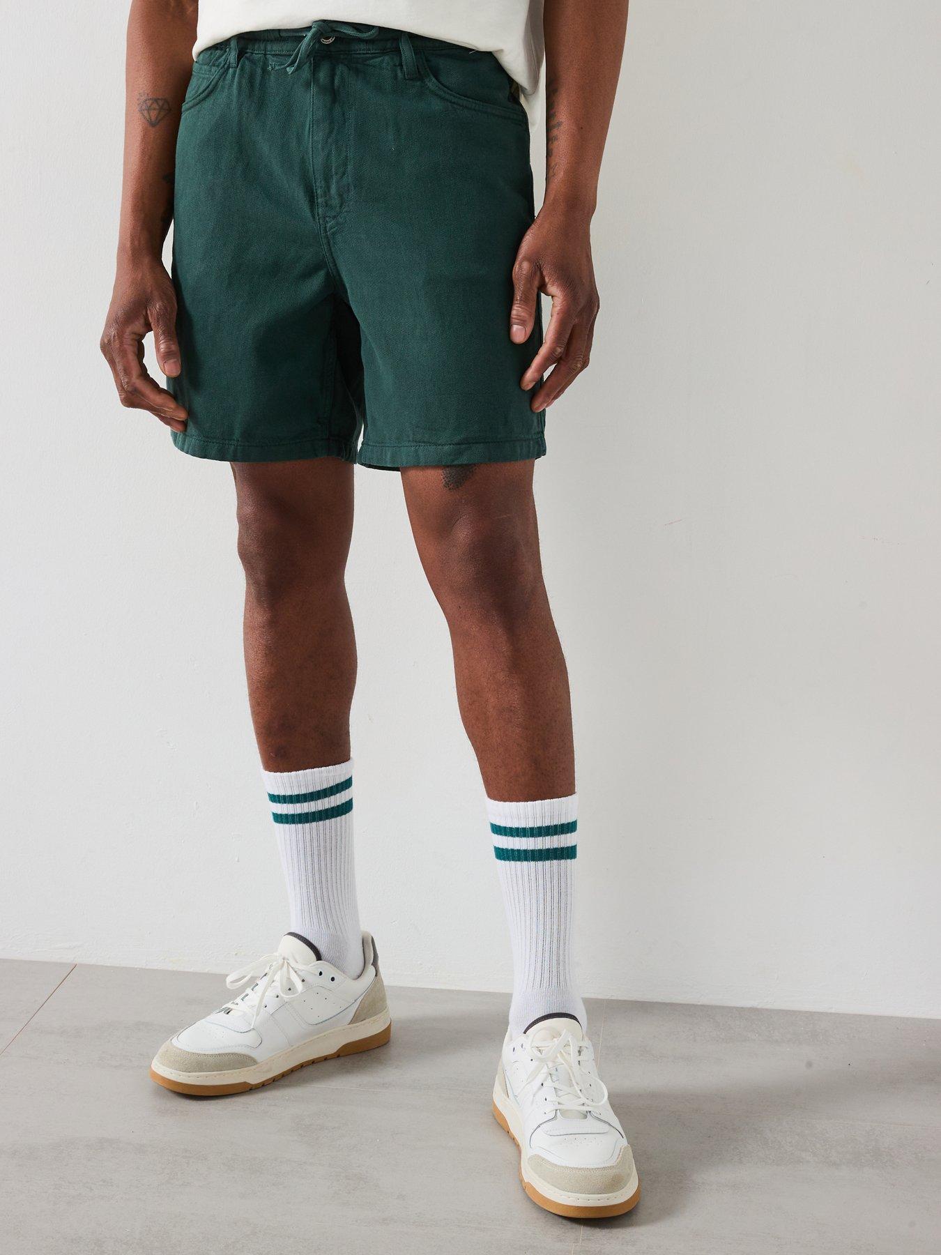  image of mango-jayb-casual-twill-shorts-dark-green