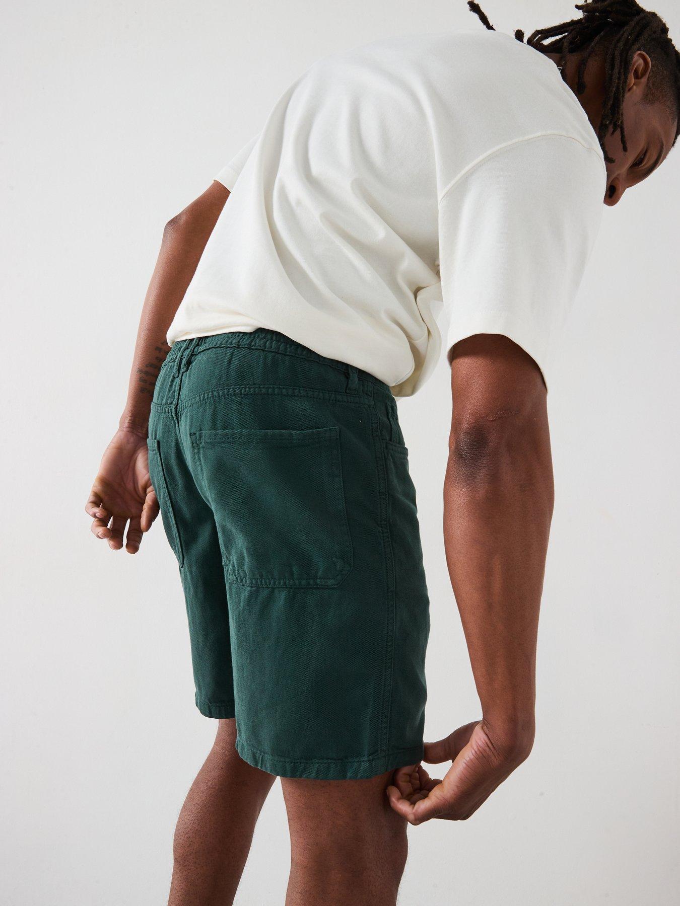  image of mango-jayb-casual-twill-shorts-dark-green