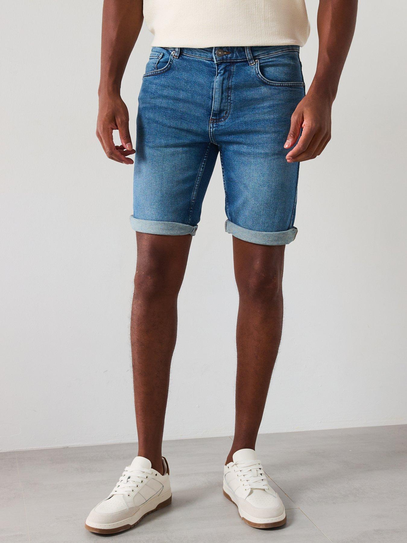  image of mango-rock-bermuda-denim-regular-fit-shorts-blue
