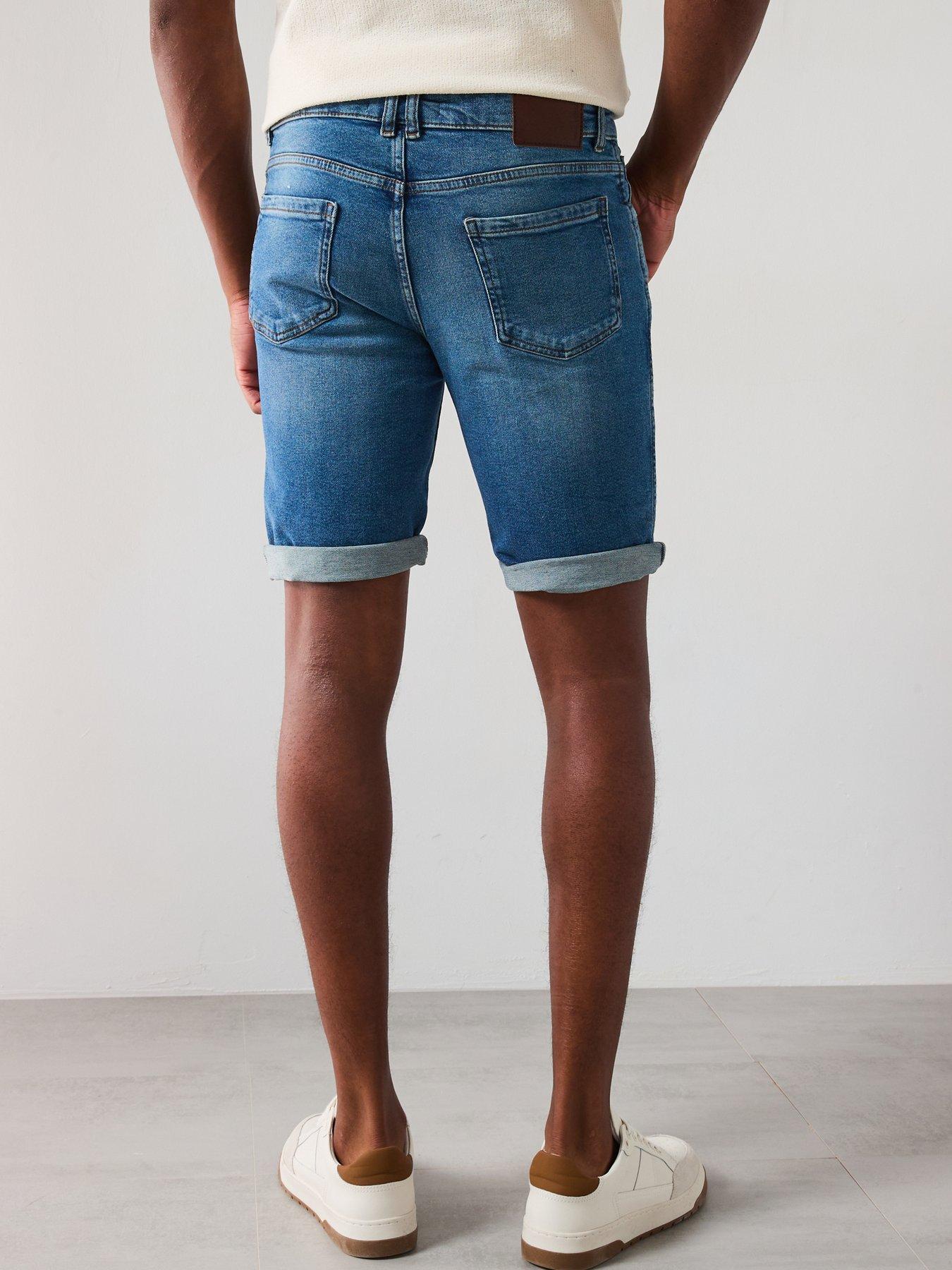  image of mango-rock-bermuda-denim-regular-fit-shorts-blue
