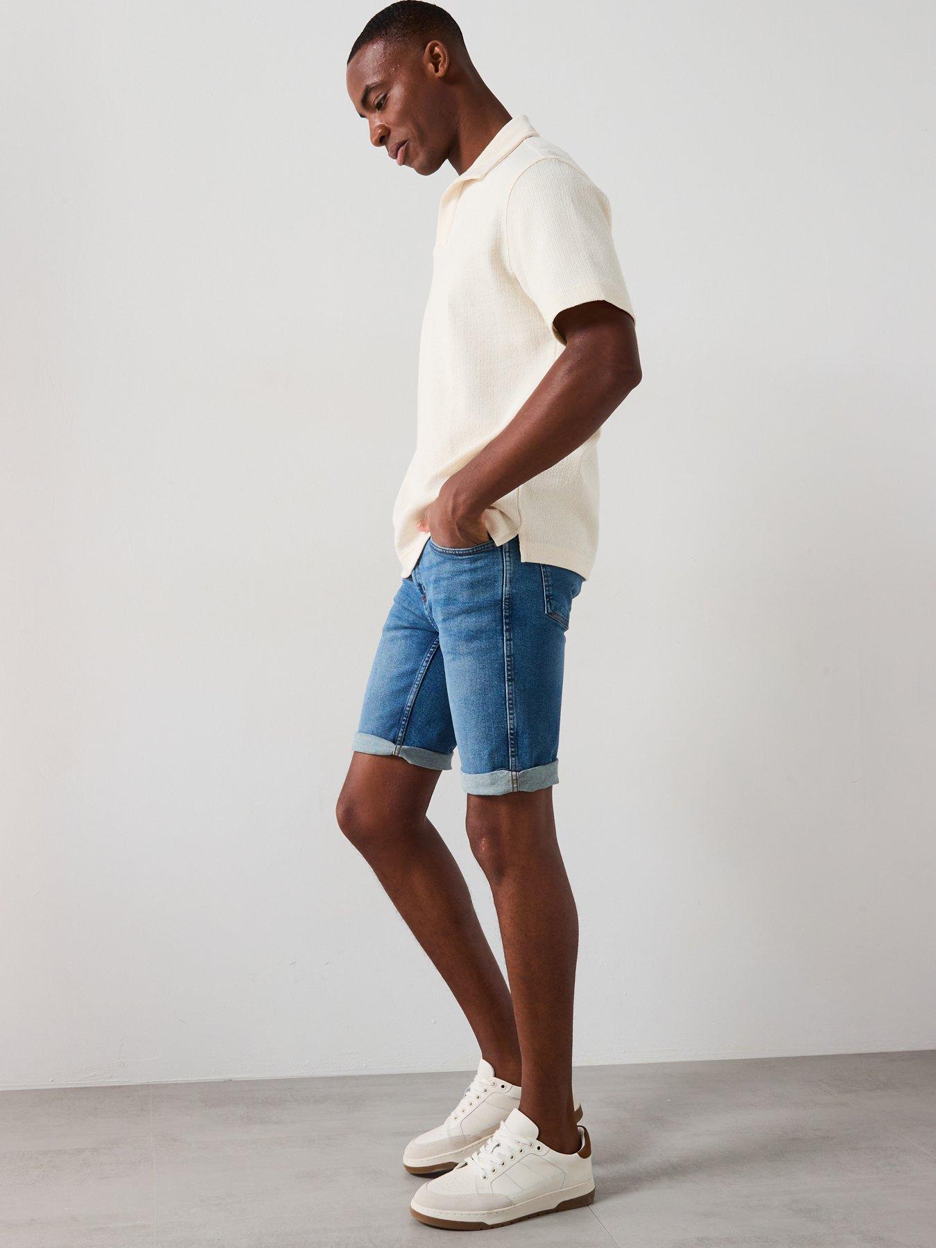  image of mango-rock-bermuda-denim-regular-fit-shorts-blue