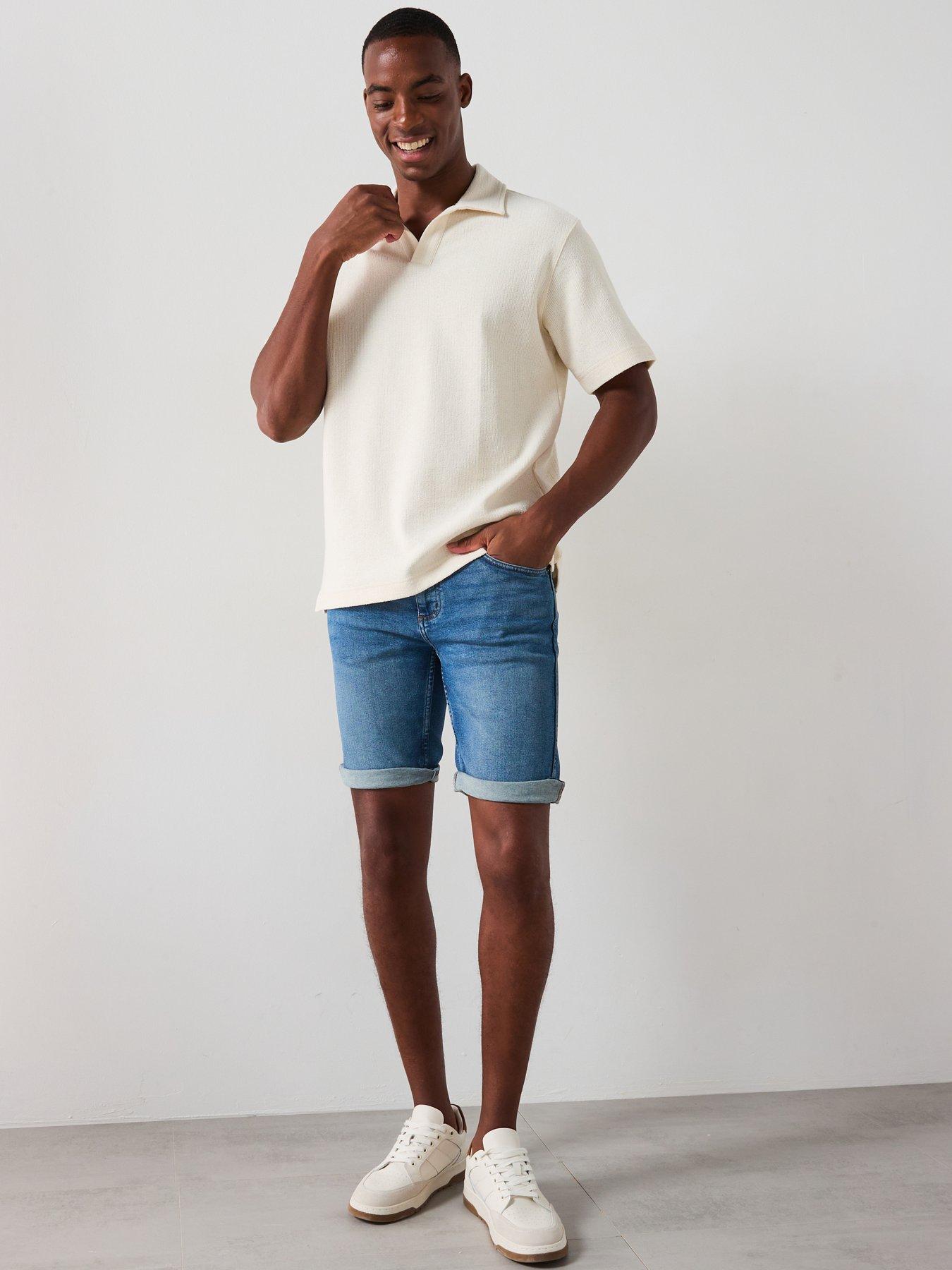  image of mango-rock-bermuda-denim-regular-fit-shorts-blue