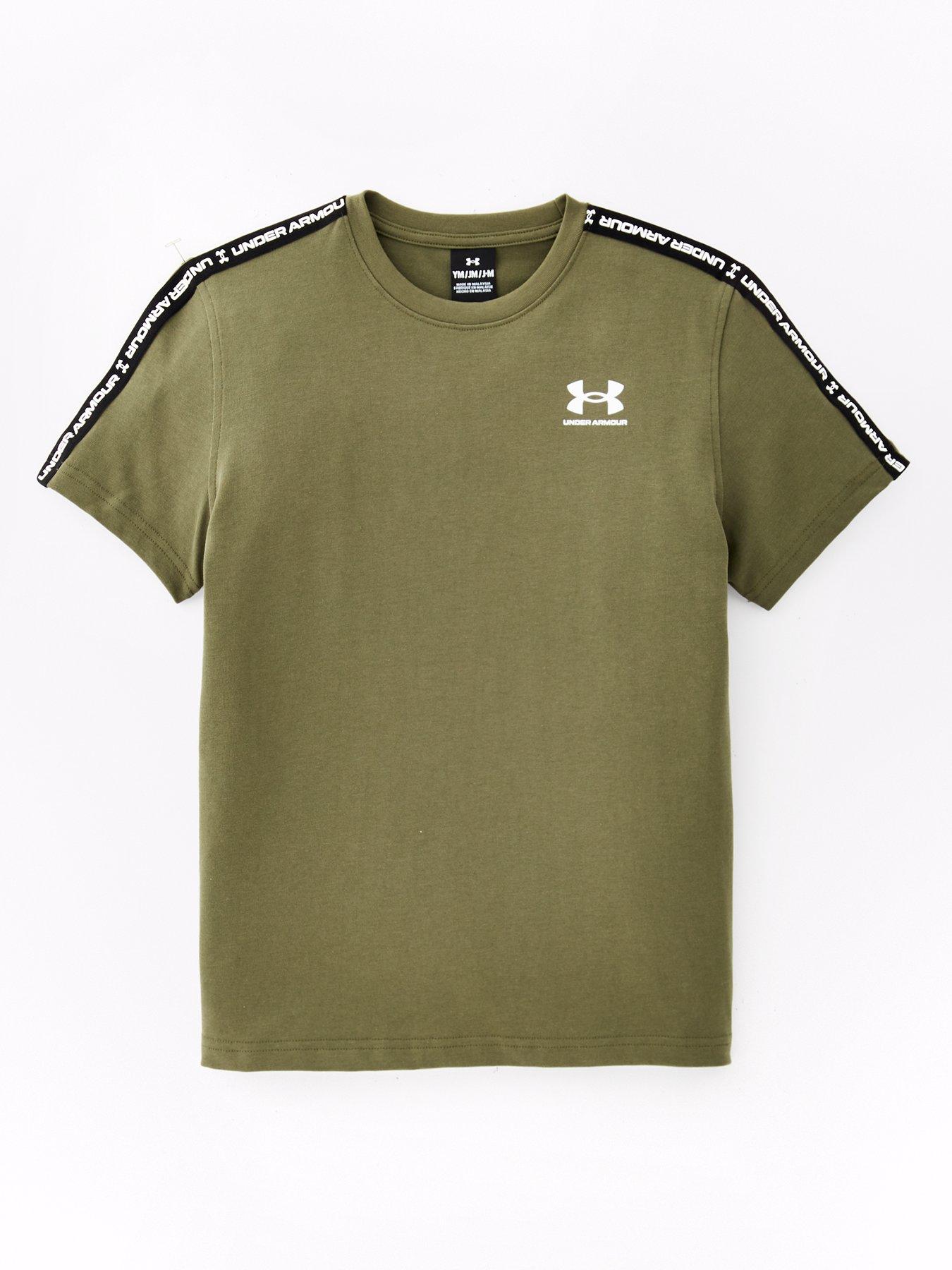 under-armour-junior-boys-icon-taped-t-shirt-green