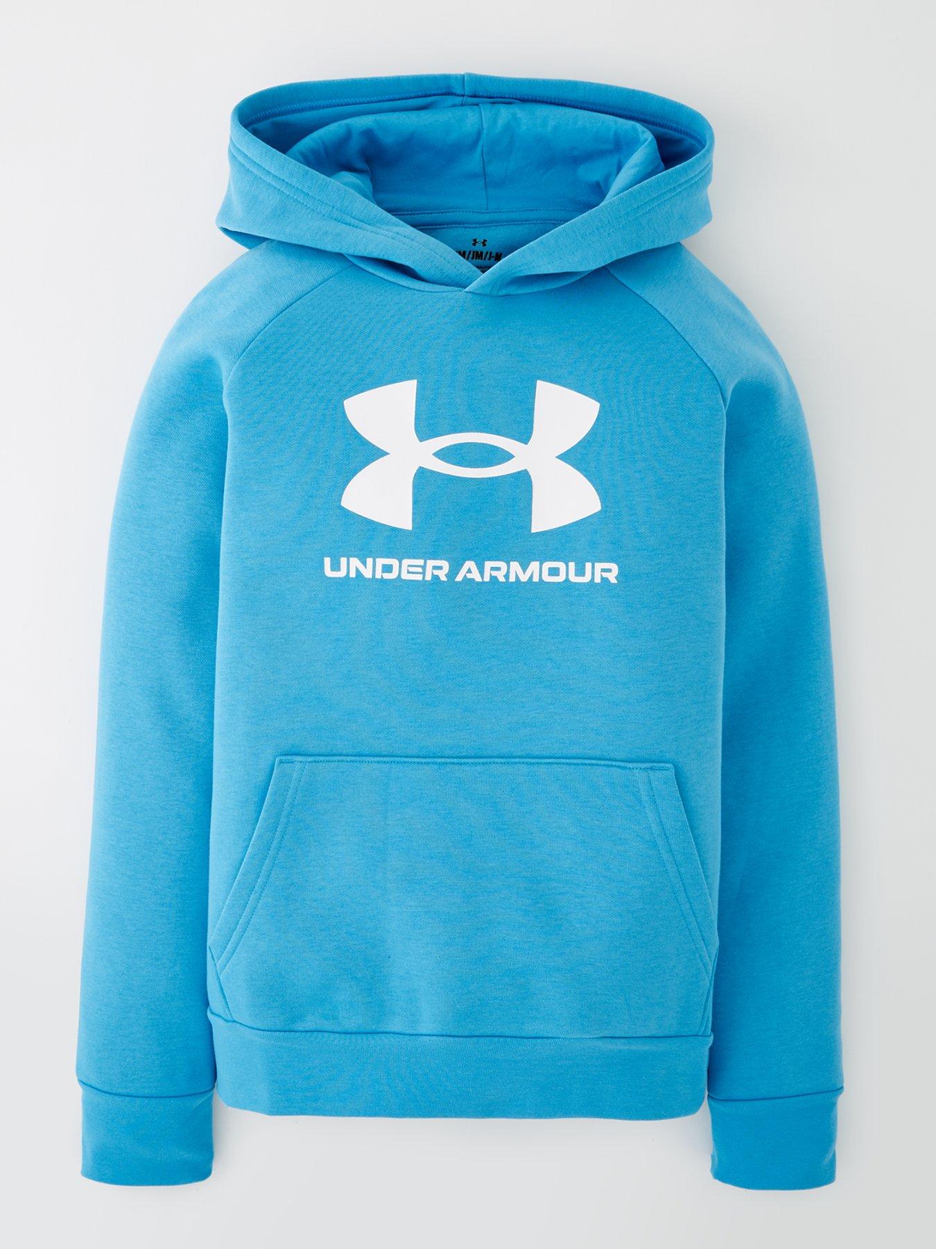  image of under-armour-junior-boys-rival-fleece-hoodie-blue