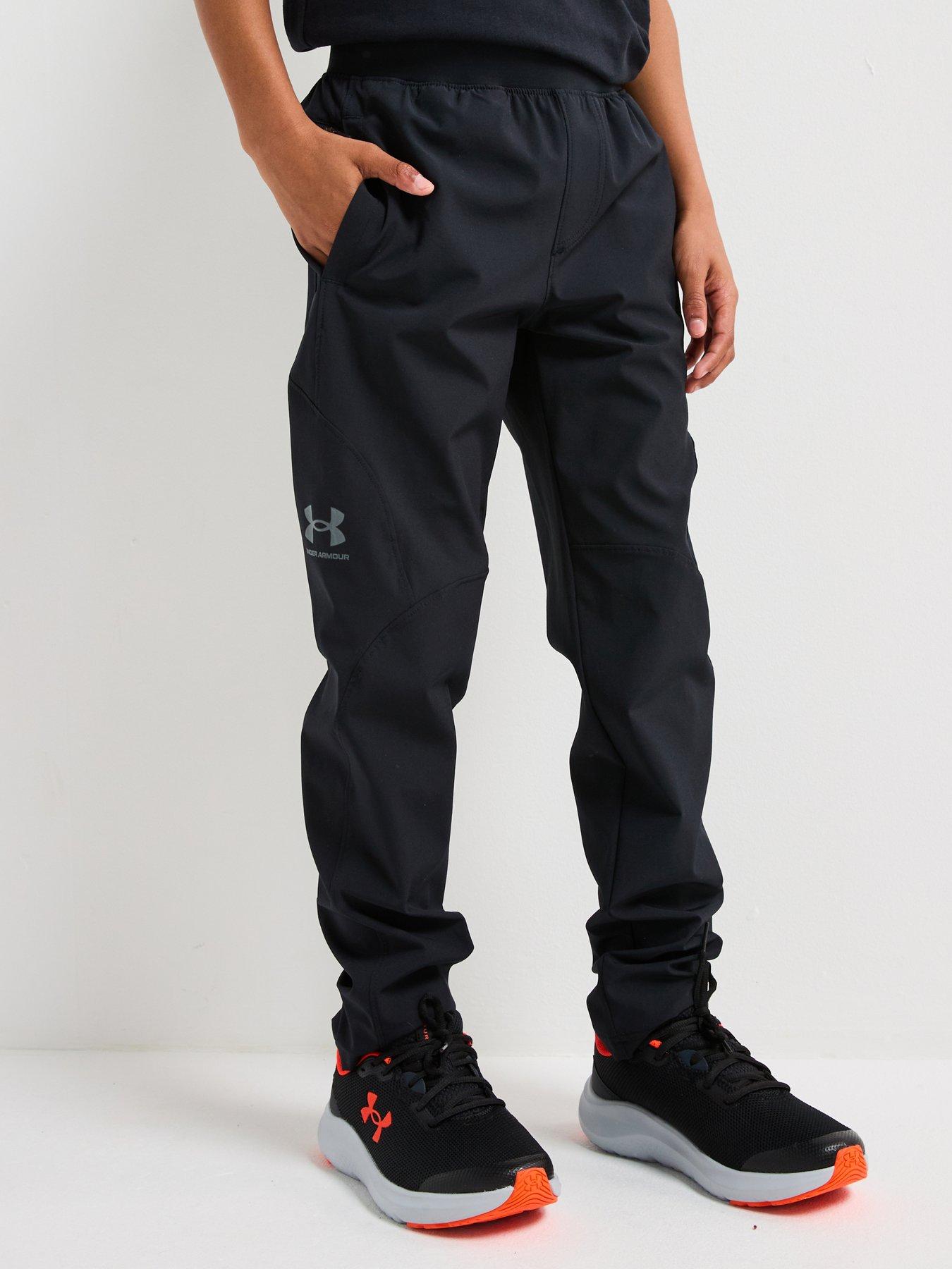  image of under-armour-junior-boys-unstoppable-tapered-pants-black