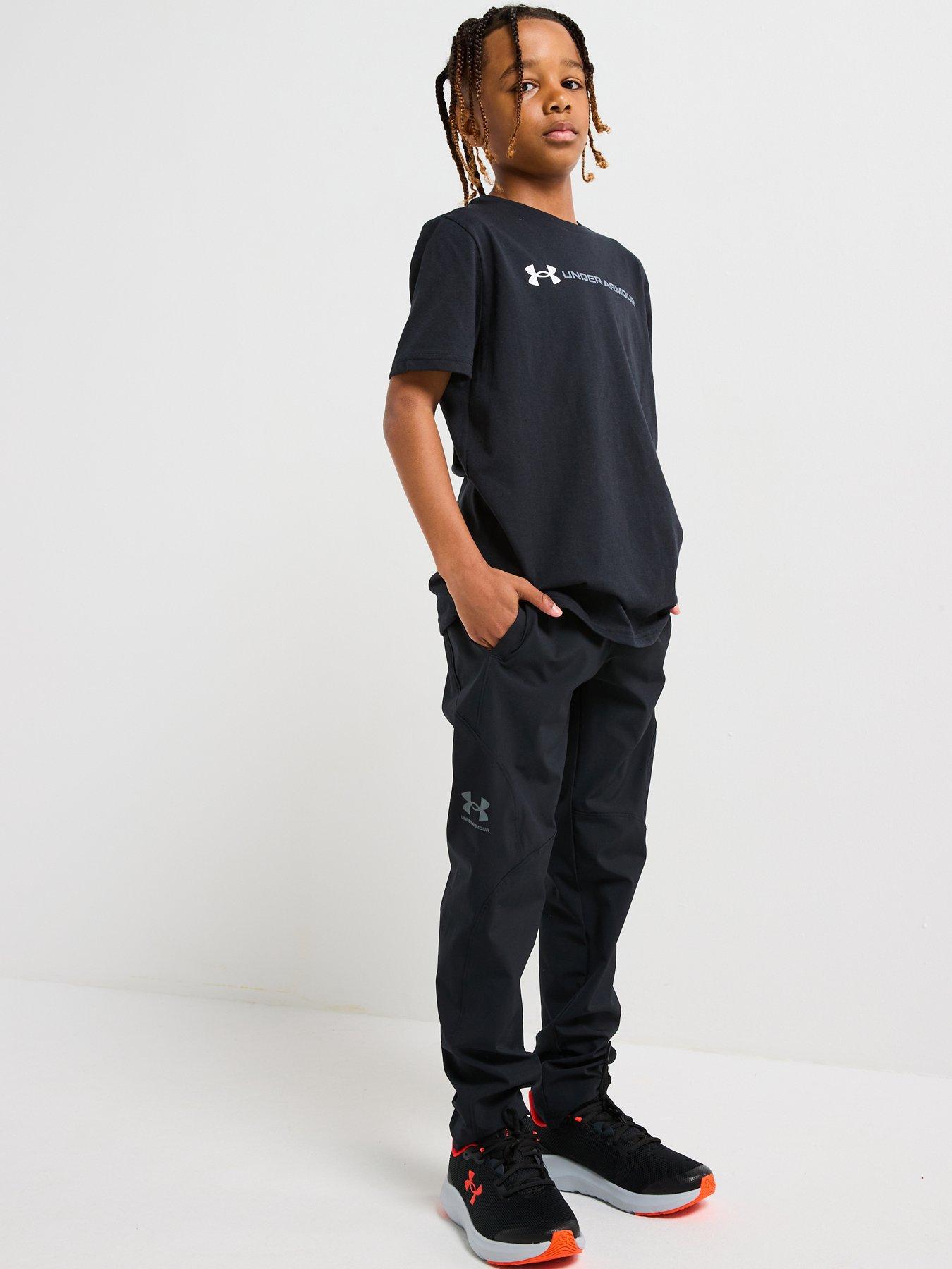  image of under-armour-junior-boys-unstoppable-tapered-pants-black