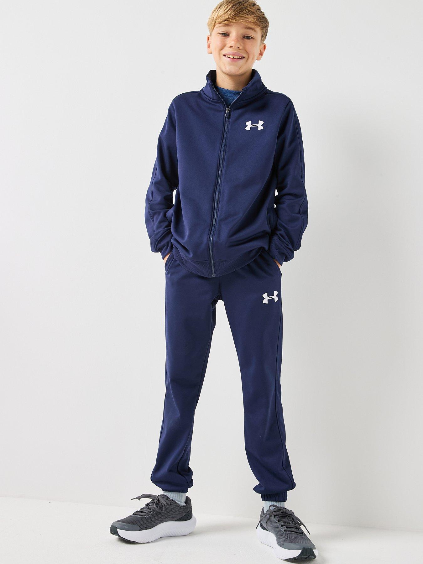 UNDER ARMOUR Junior Boys Rival Knit Tracksuit - Navy