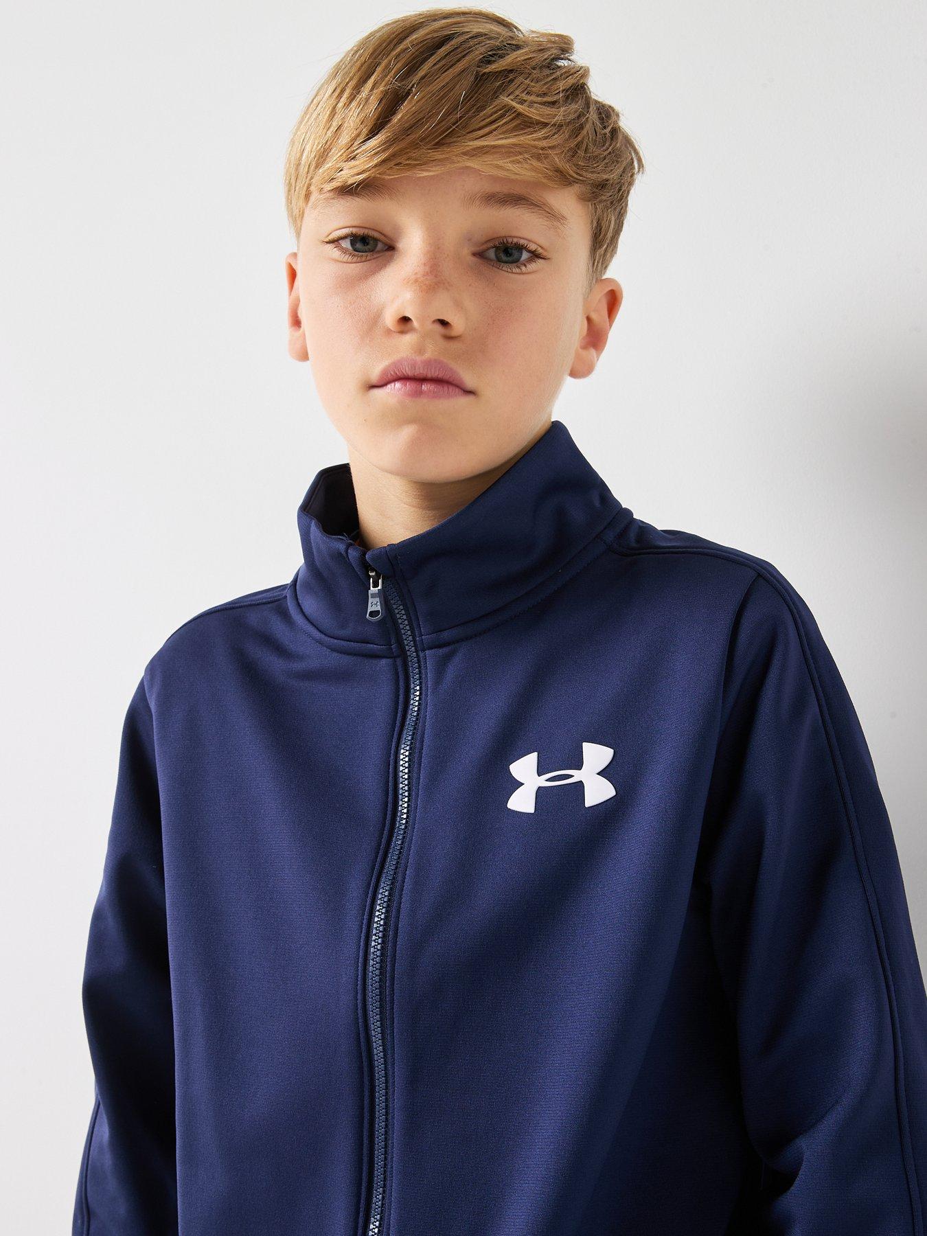 Image 4 of 6 of UNDER ARMOUR Junior Boys Rival 2-Piece Full-Zip Tracksuit Set - Navy