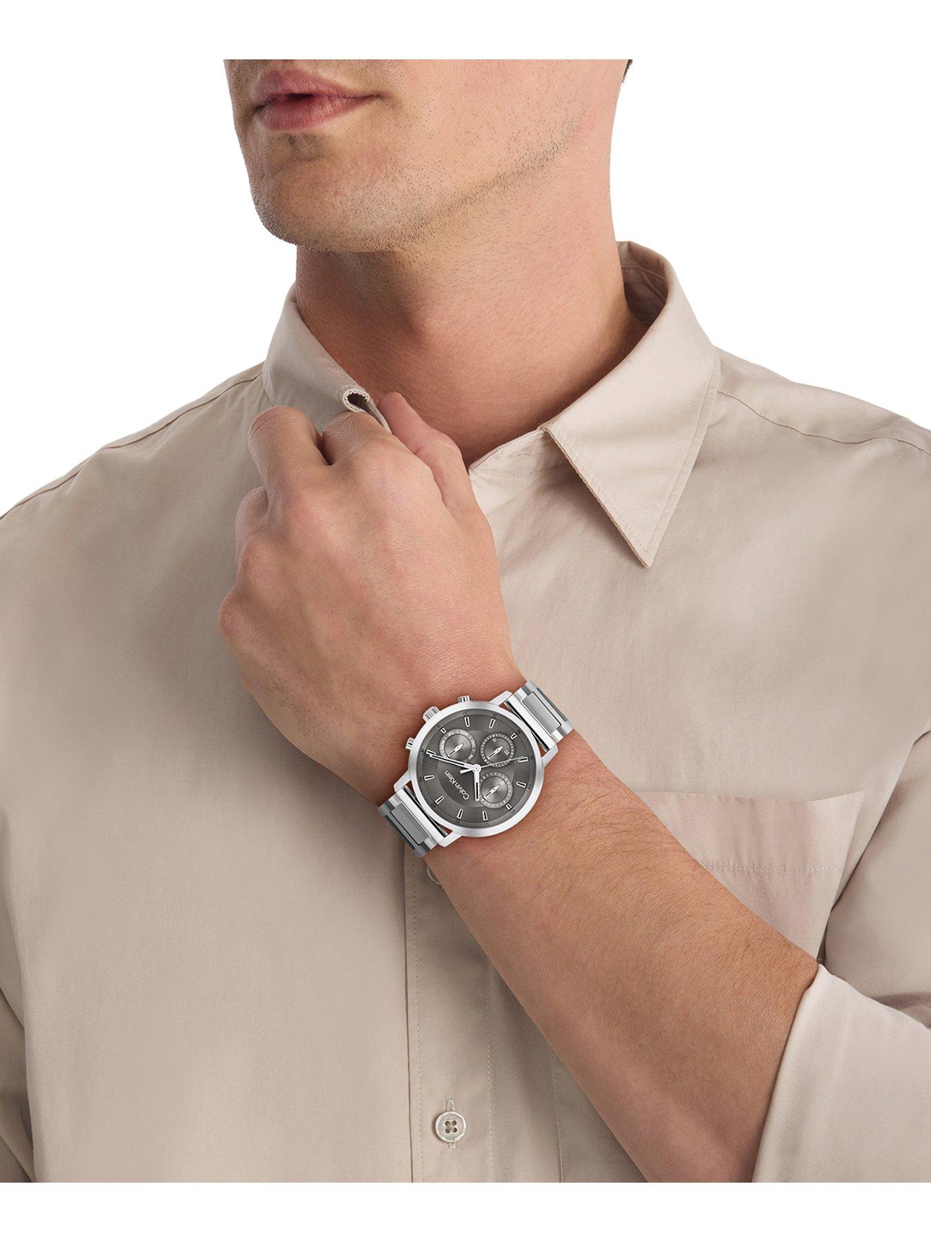  image of calvin-klein-gauge-mens-watch-grey