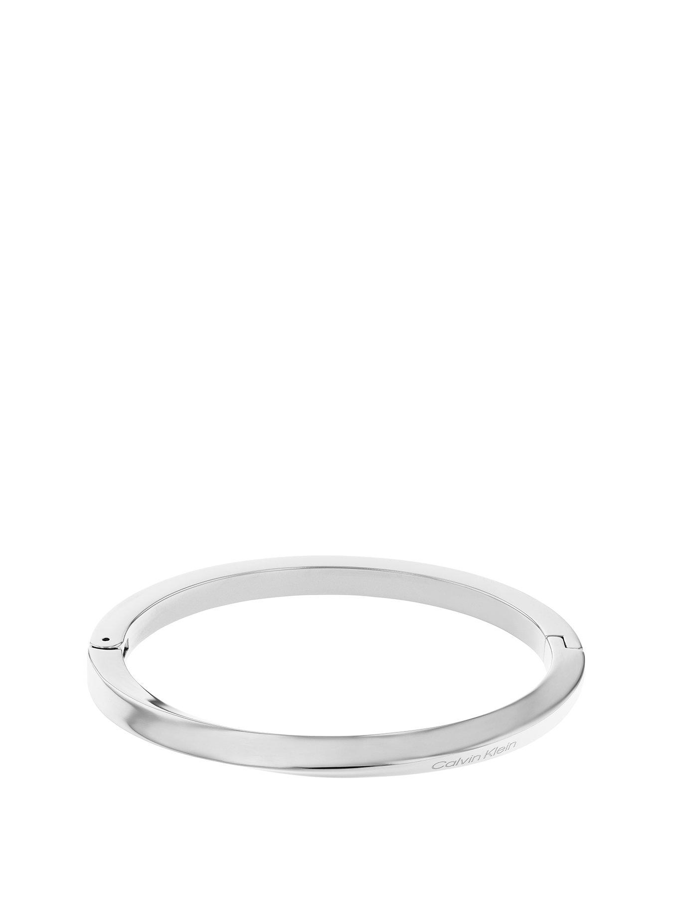 undefined Twisted Ring Ladies Bracelet Silver