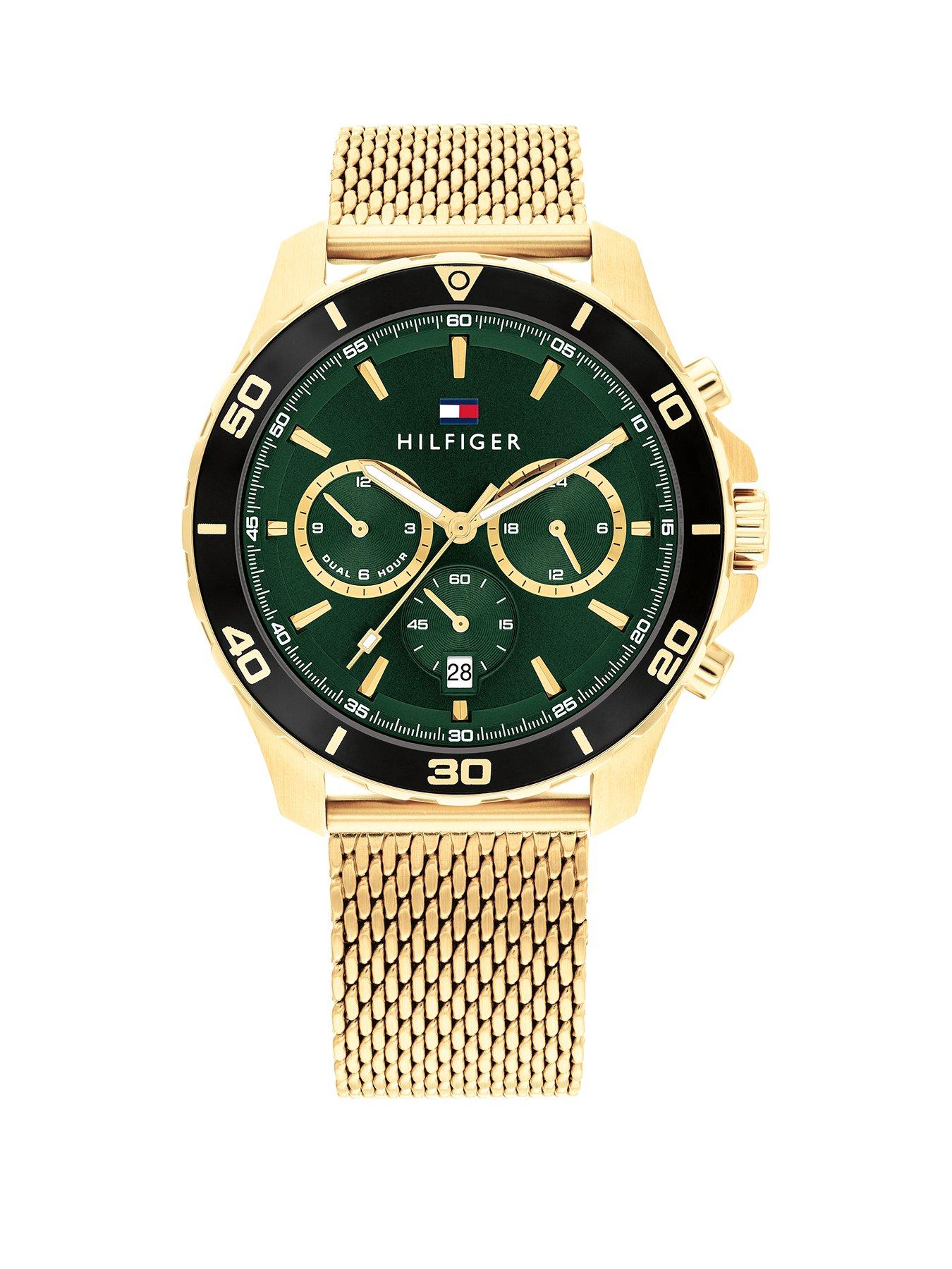  image of tommy-hilfiger-jordan-mens-watch-green