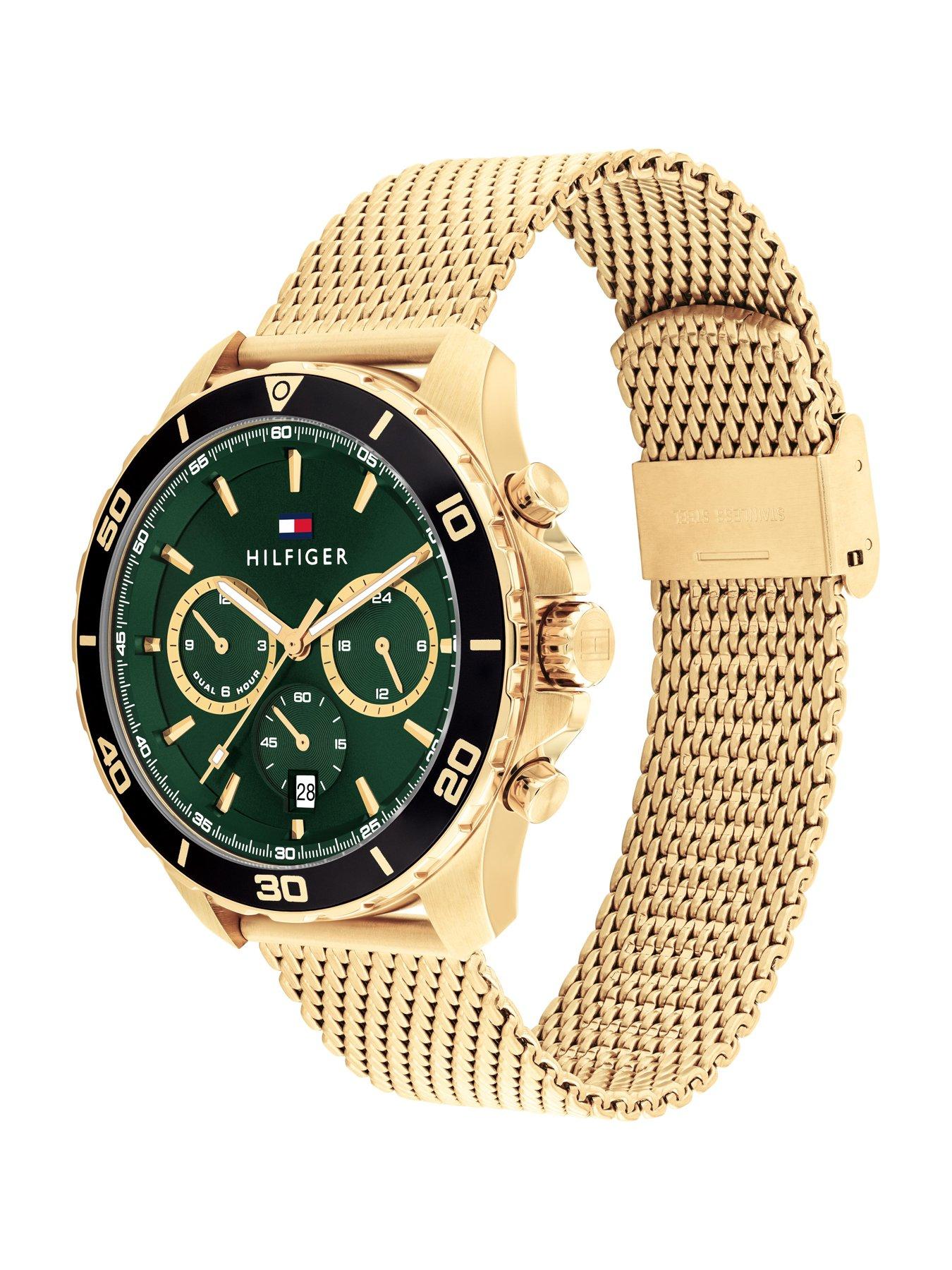  image of tommy-hilfiger-jordan-mens-watch-green