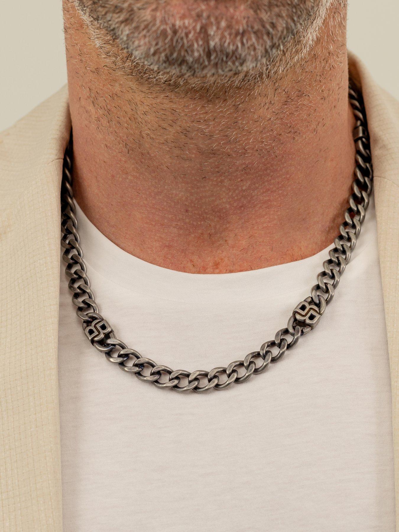  image of boss-double-b-absolute-mens-necklace-black
