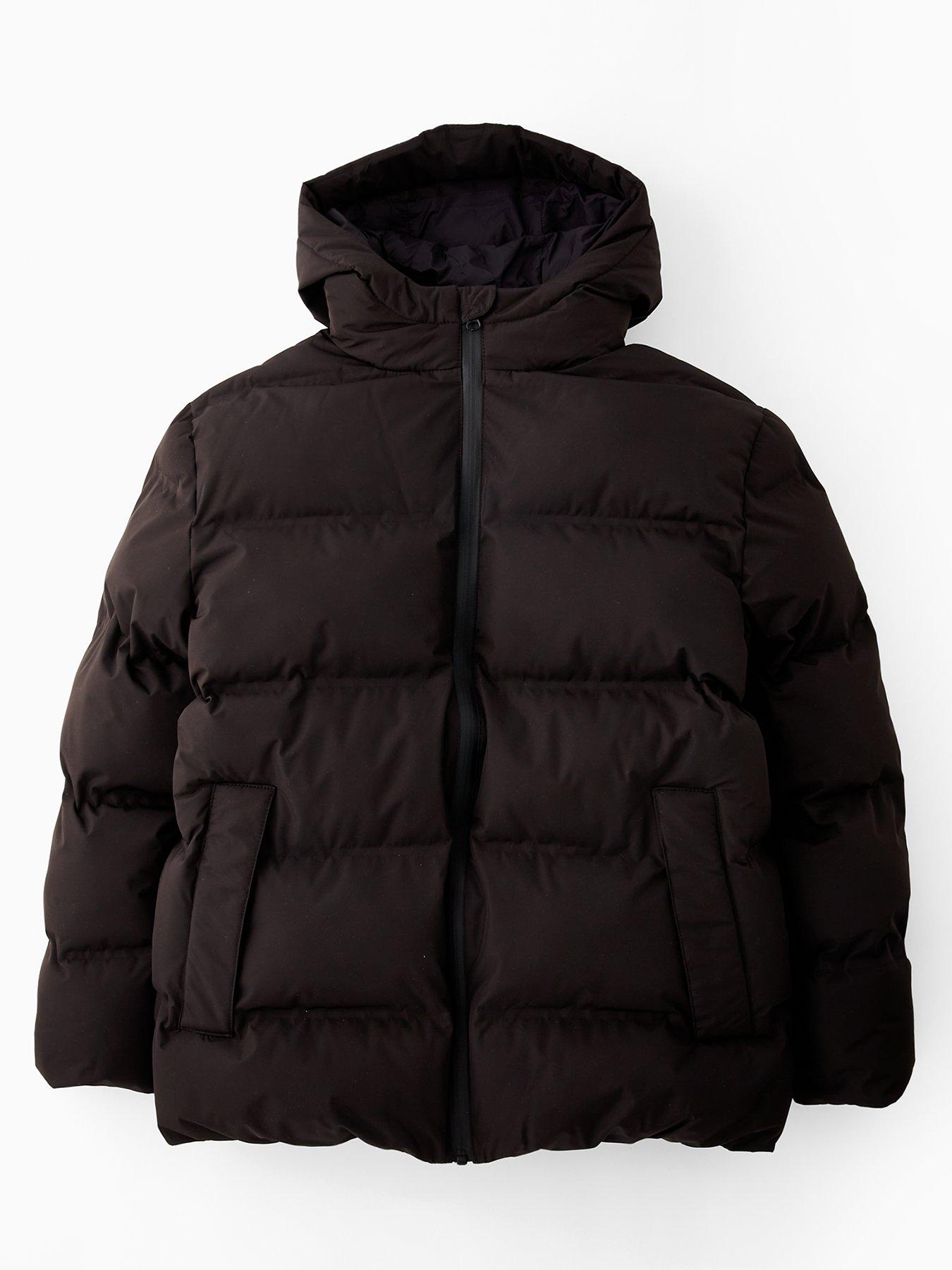 V by Very Boys Heavy Weight Padded Coat - Black