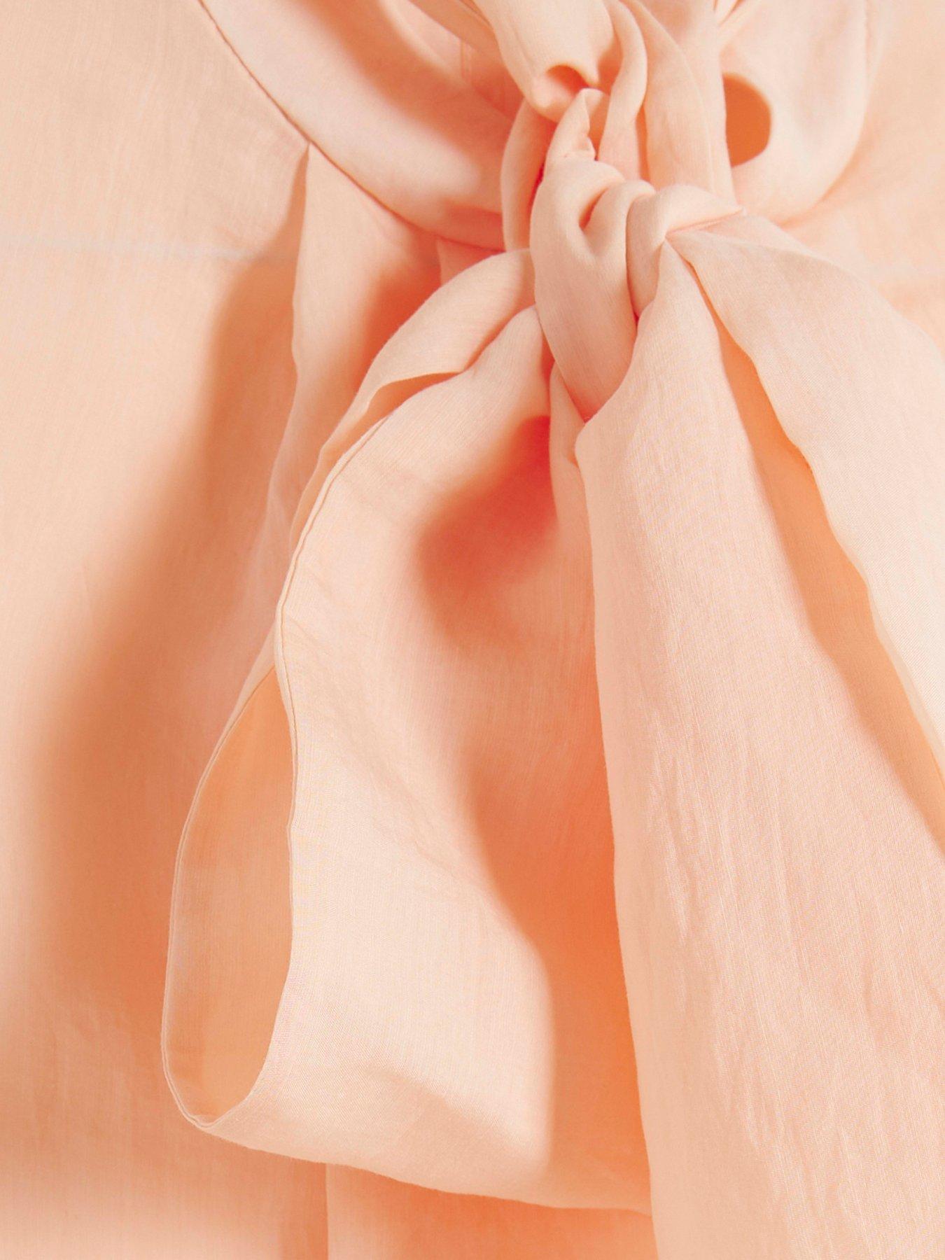 image of river-island-pussybow-neck-tie-blouse-pink