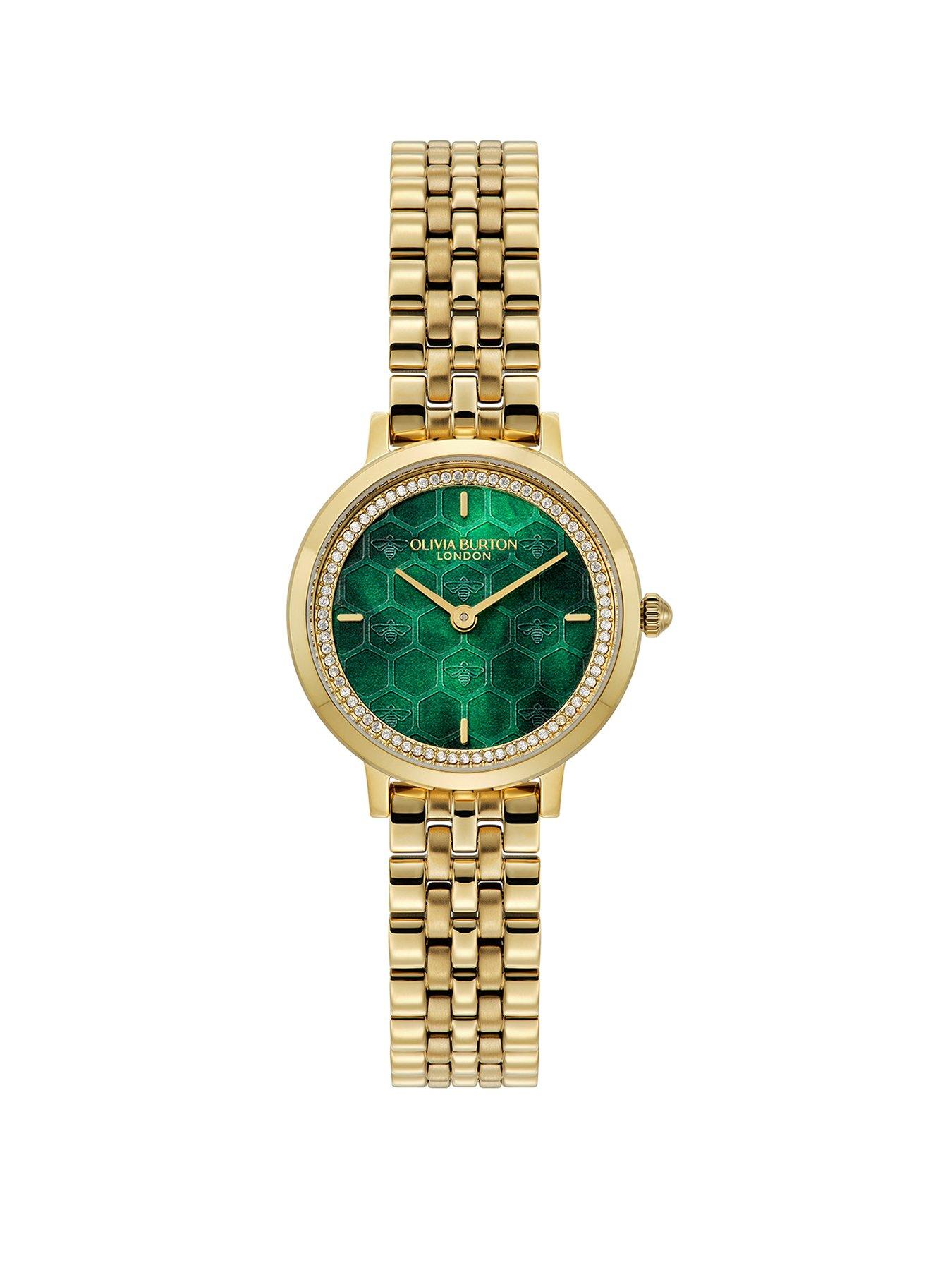 Image 1 of 7 of Olivia Burton Ultra Slim Honeycomb Ladies watch Gold