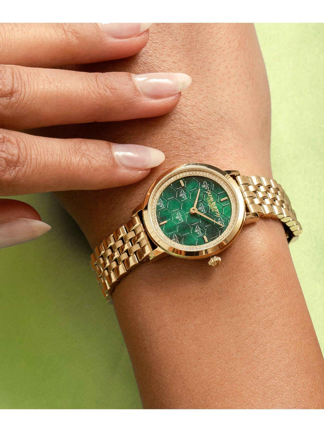 Image 3 of 7 of Olivia Burton Ultra Slim Honeycomb Ladies watch Gold