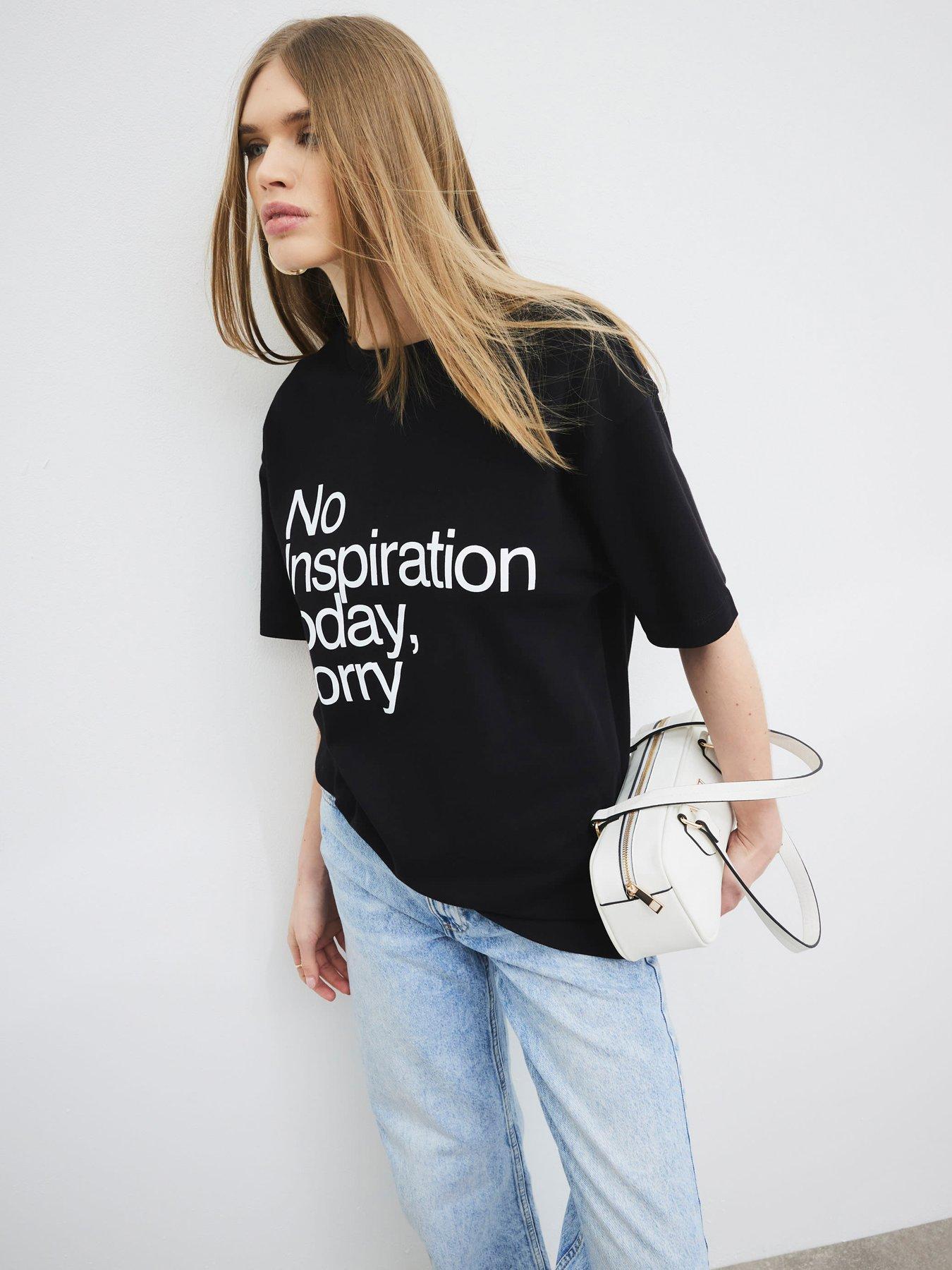 Image 4 of 6 of River Island Graphic T-Shirt - Black