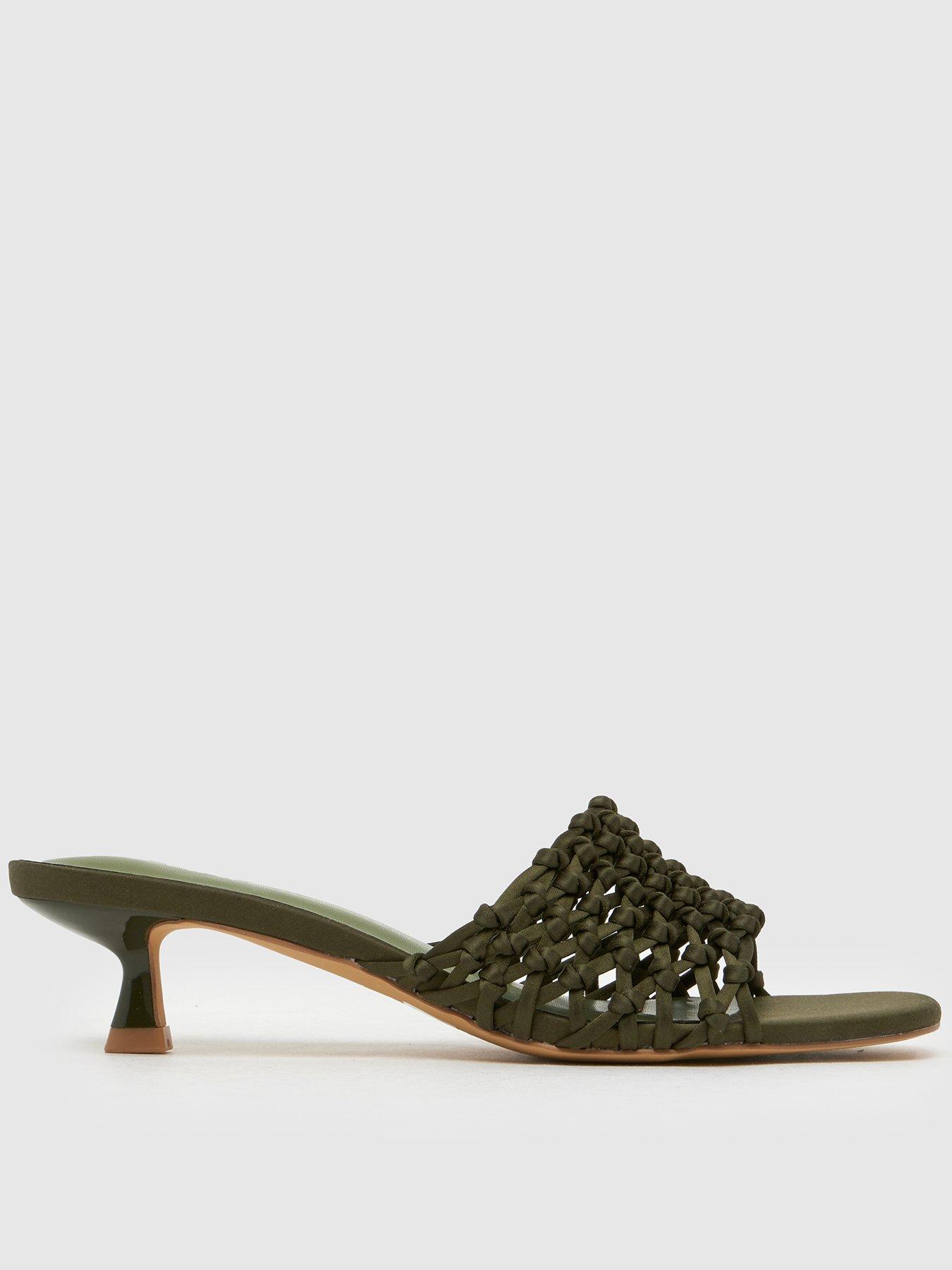 undefined Sorin Woven Mules - Green