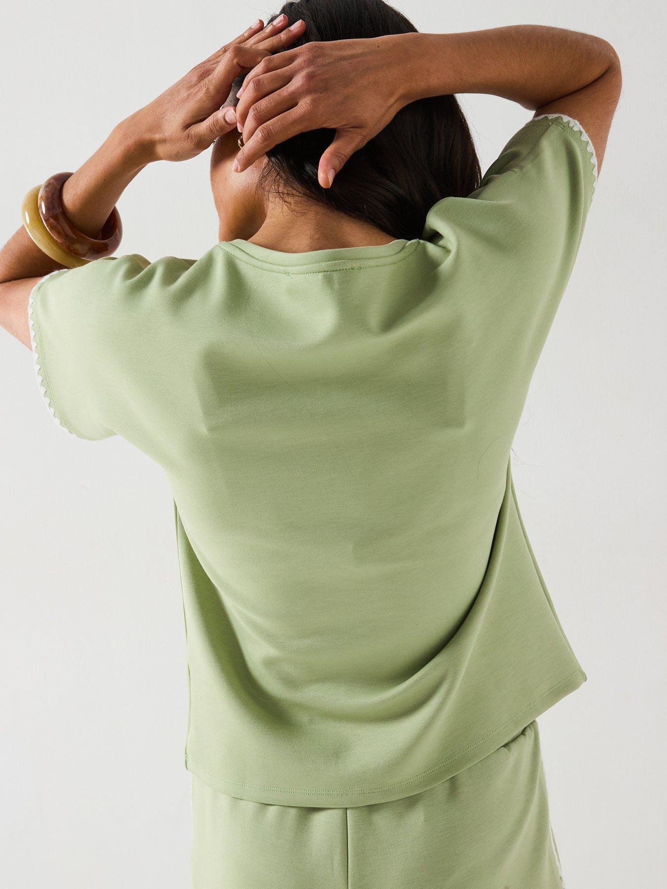 stillFront image of v-by-very-soft-touch-whipstitch-sleeveless-sweatshirt-top-co-ord-sage