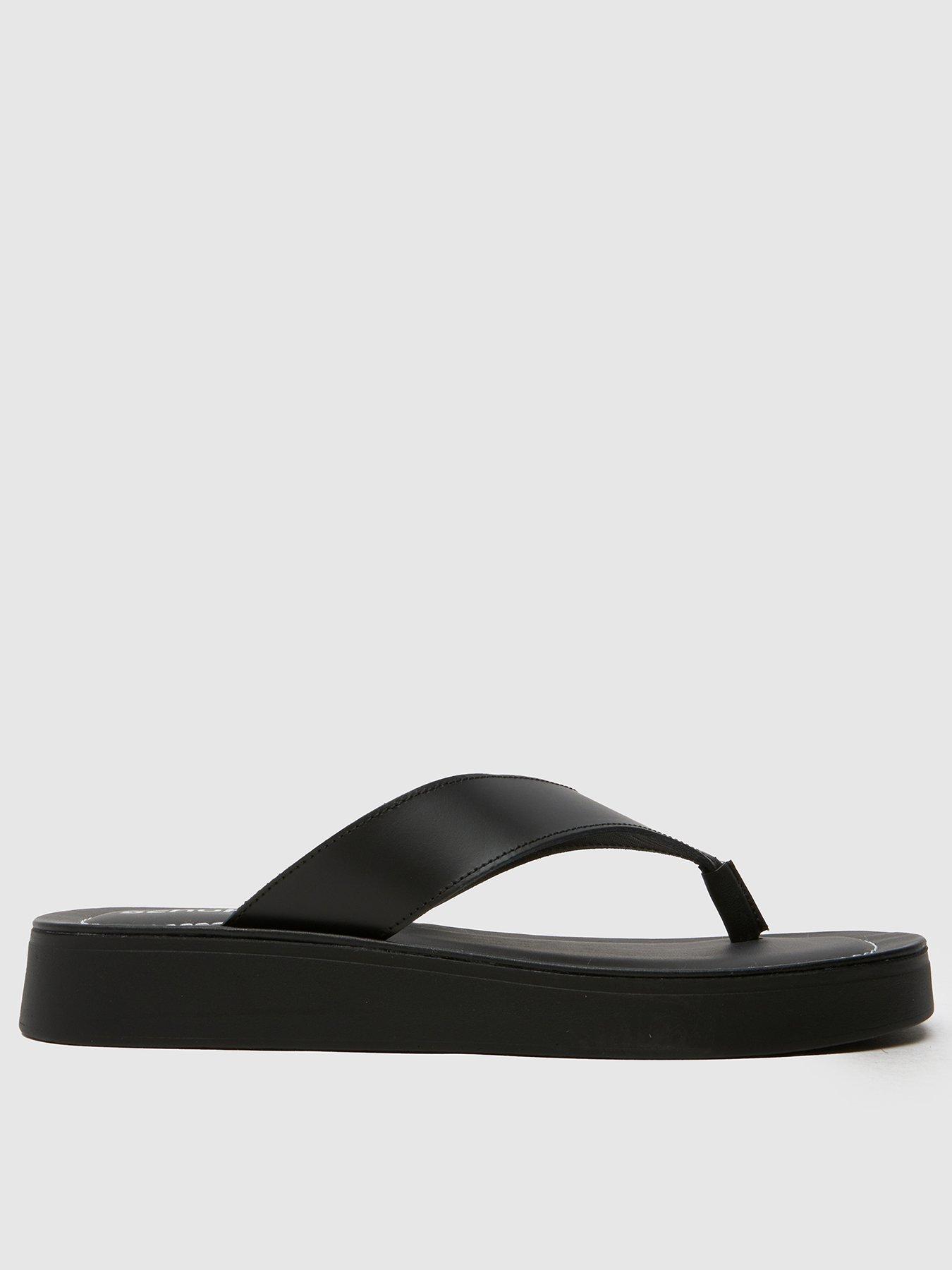 front image of schuh-tanisha-sandals-black