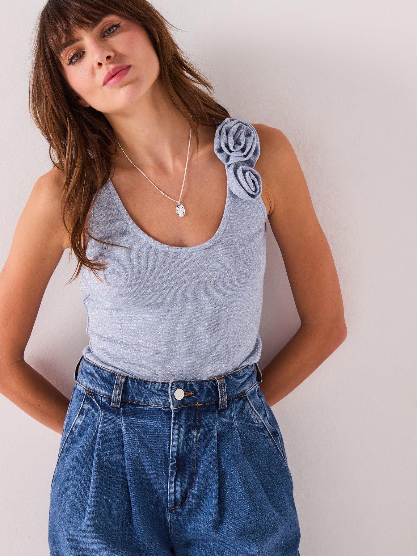 v-by-very-lurex-scoop-neck-vest-blue