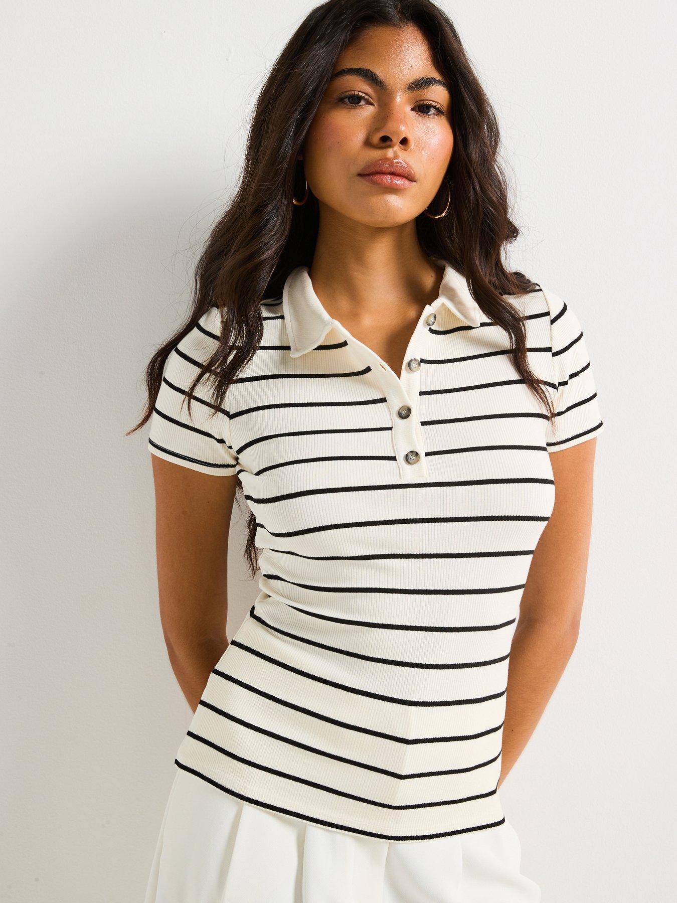 v-by-very-collar-detail-stripe-rib-top