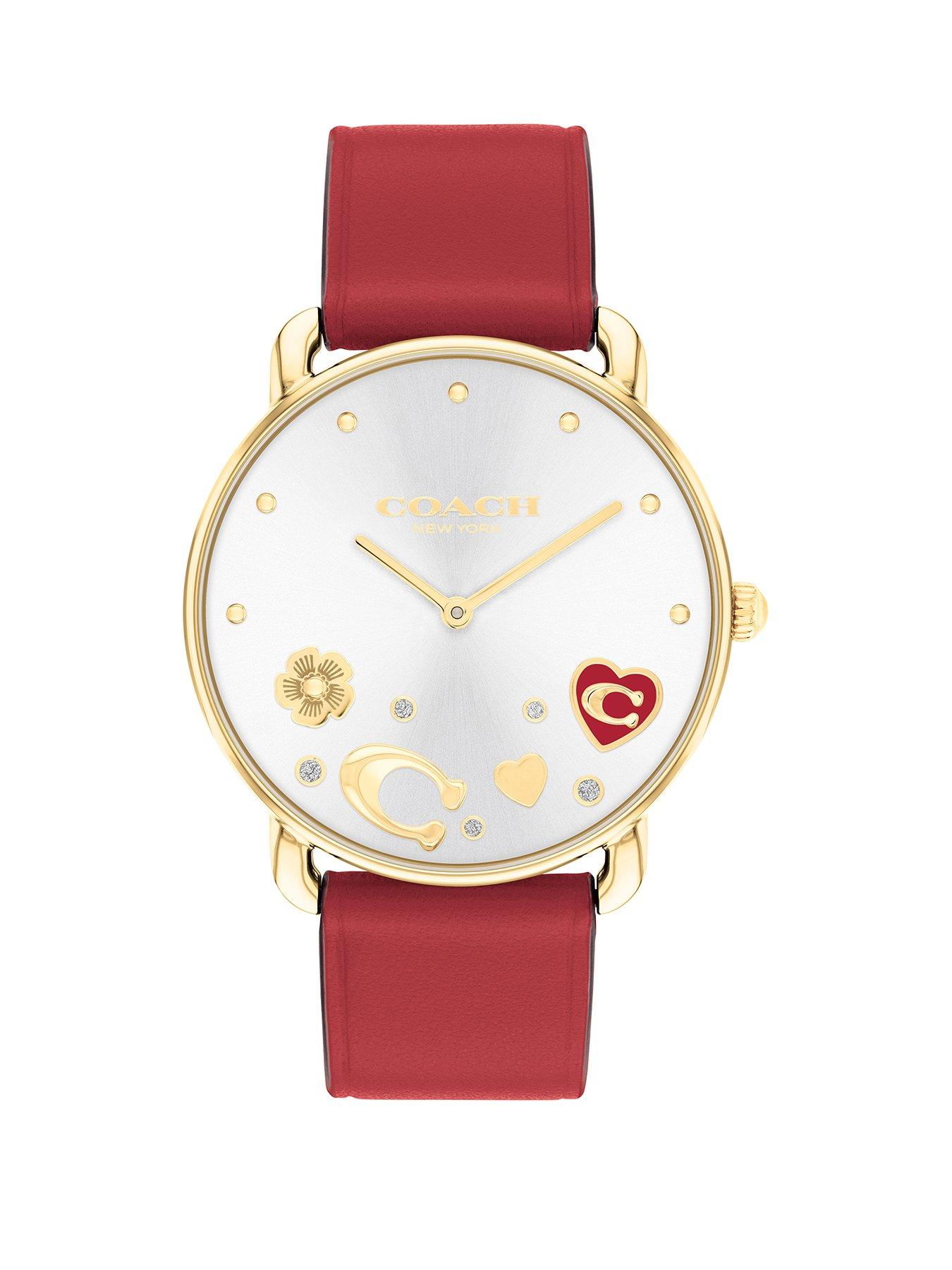 image of coach-elliot-ladies-watch-red