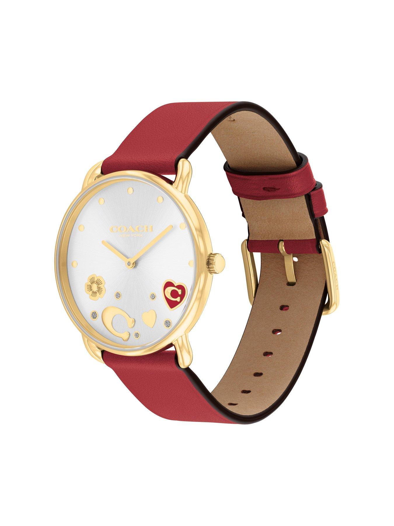 image of coach-elliot-ladies-watch-red