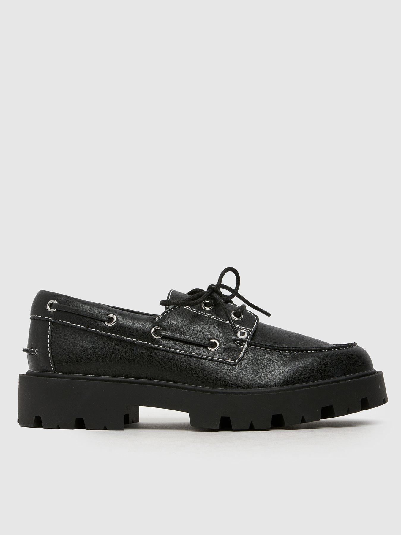  image of schuh-leora-boat-shoe-black