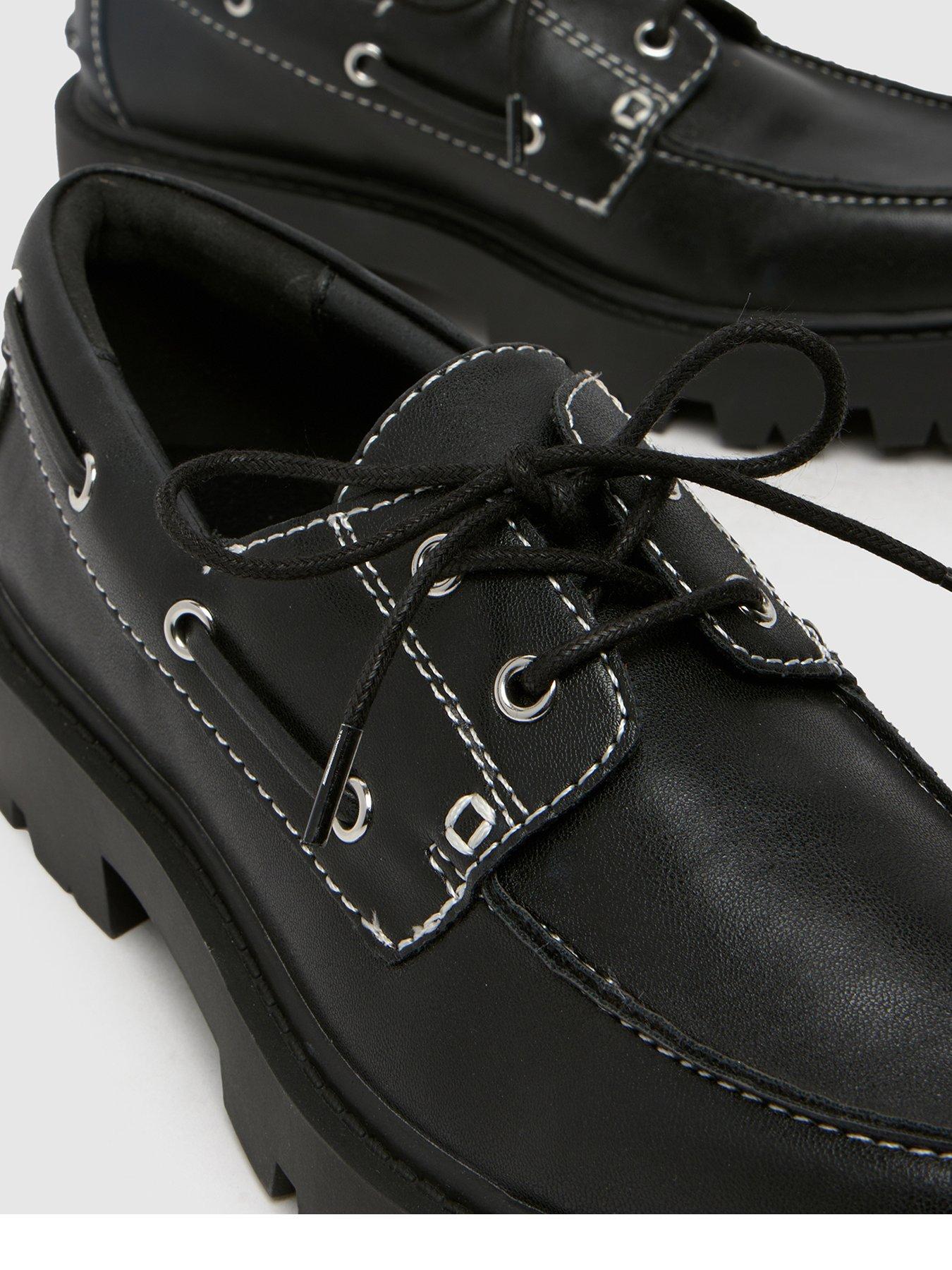  image of schuh-leora-boat-shoe-black