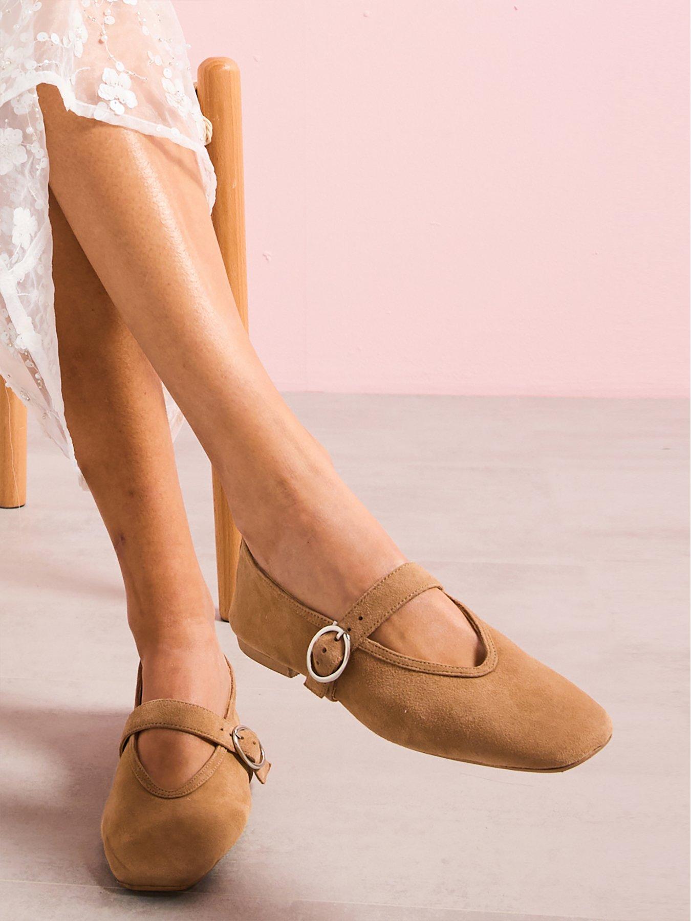 image of schuh-lavena-mary-jane-ballerina-flatnbsp--beige