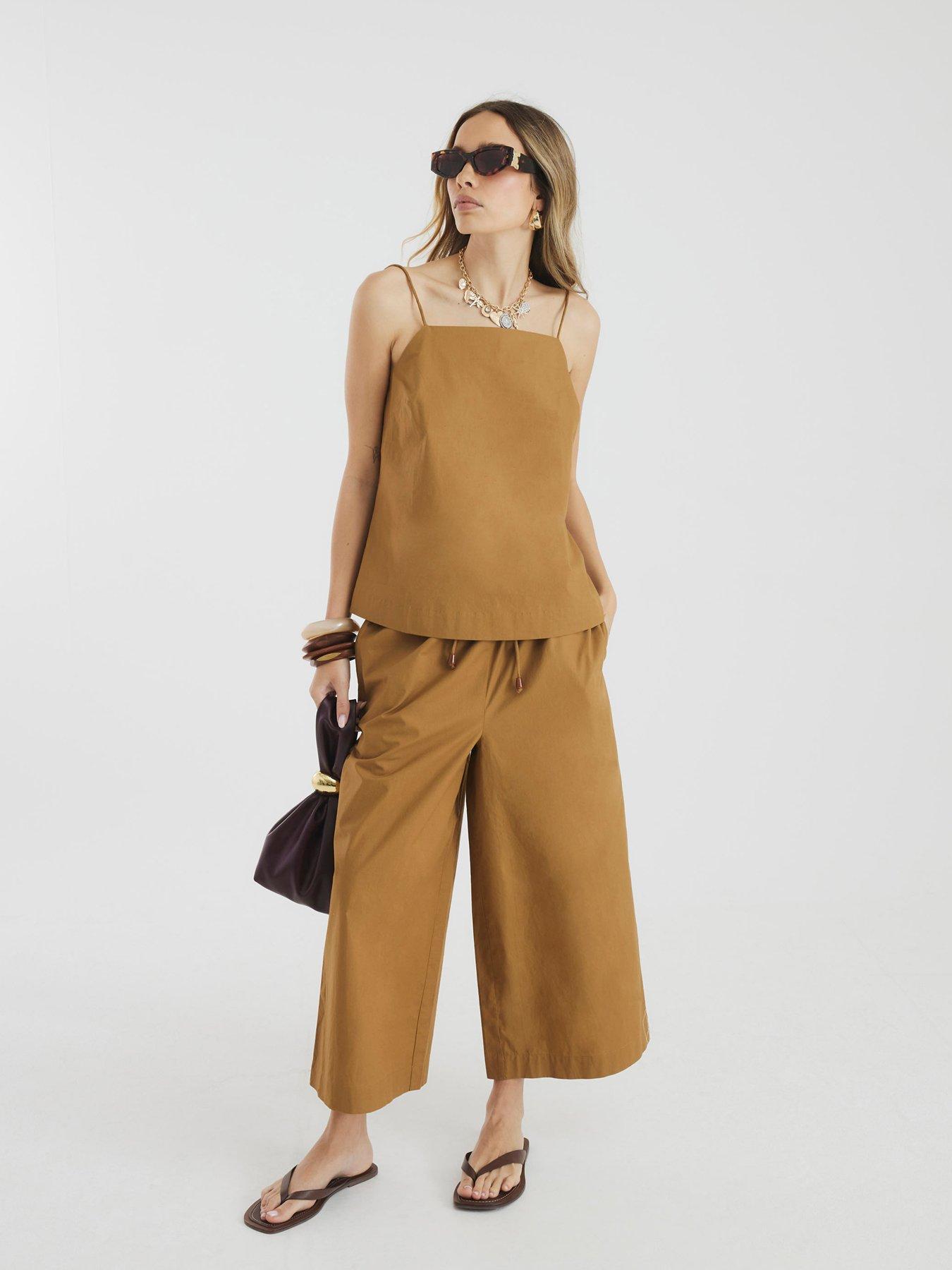 River Island Poplin Tunic Top - Khaki