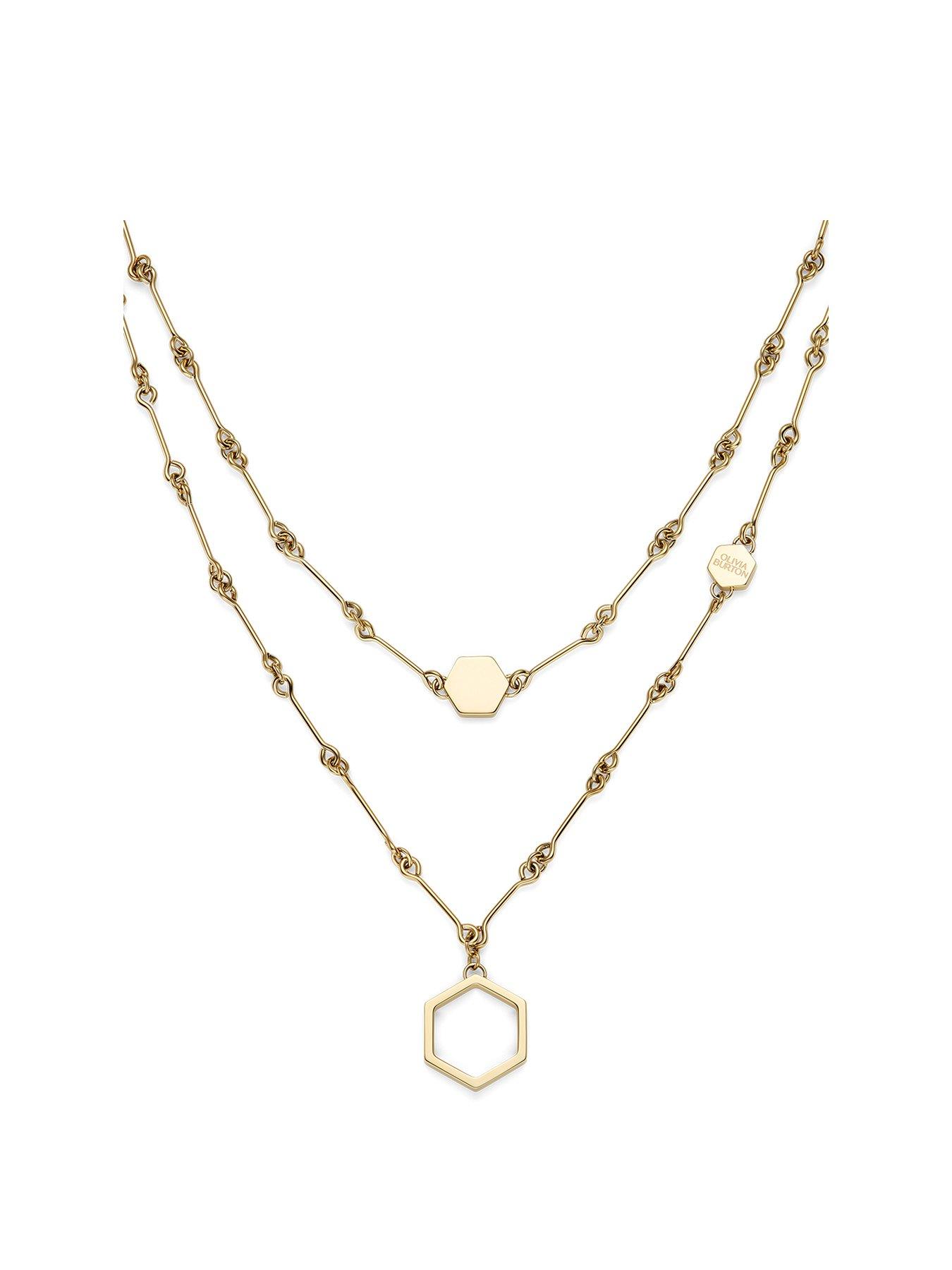 undefined Honeycomb Classic Ladies Necklace Gold