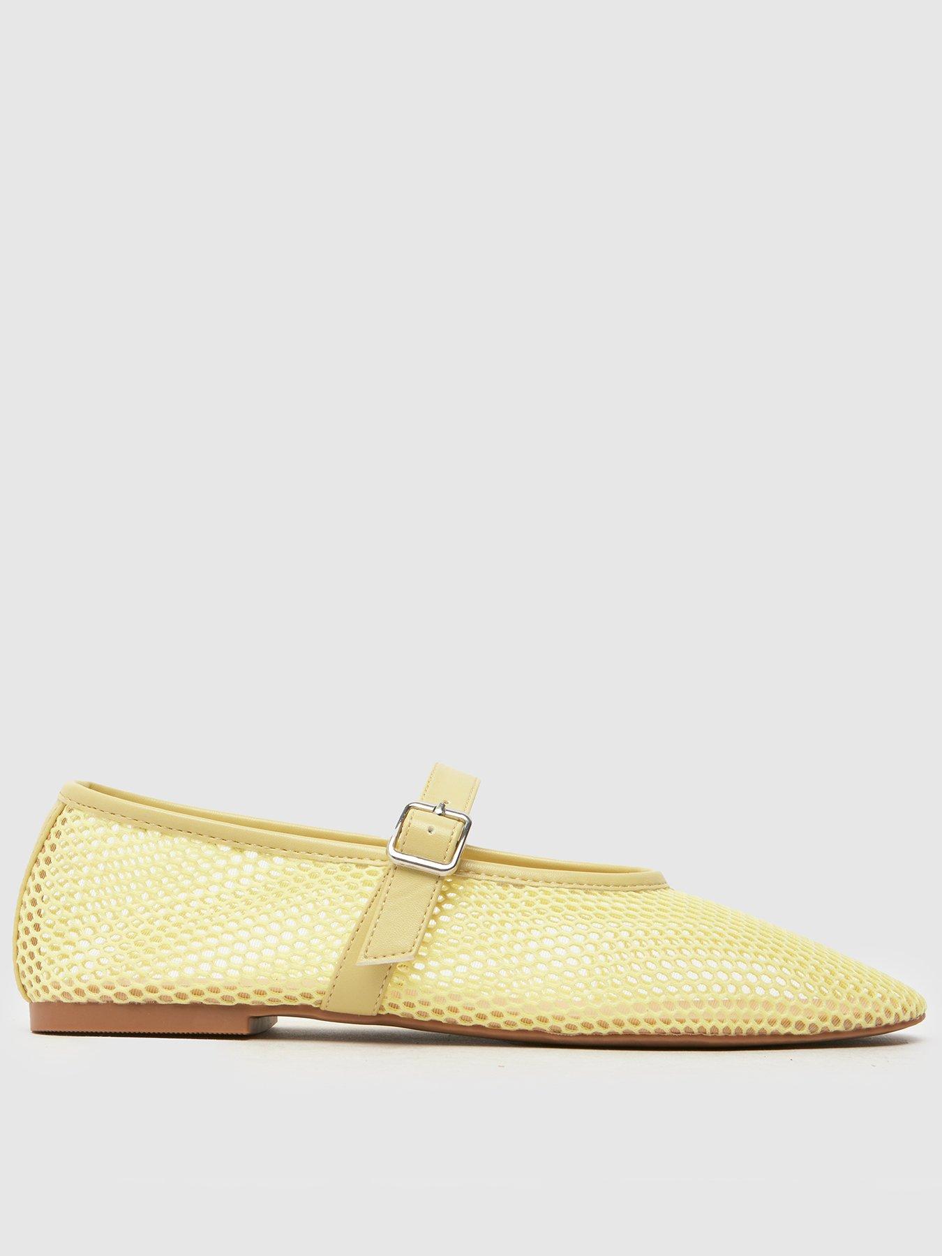  image of schuh-larra-mesh-ballerina-yellow