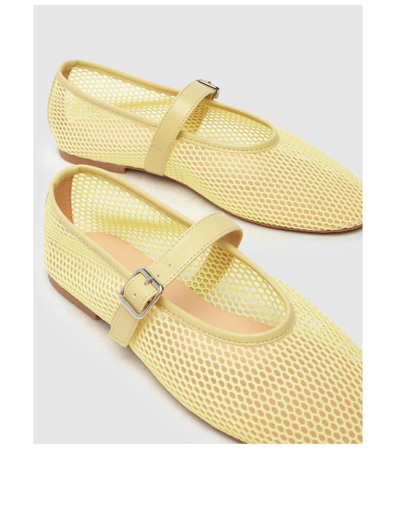  image of schuh-larra-mesh-ballerina-yellow