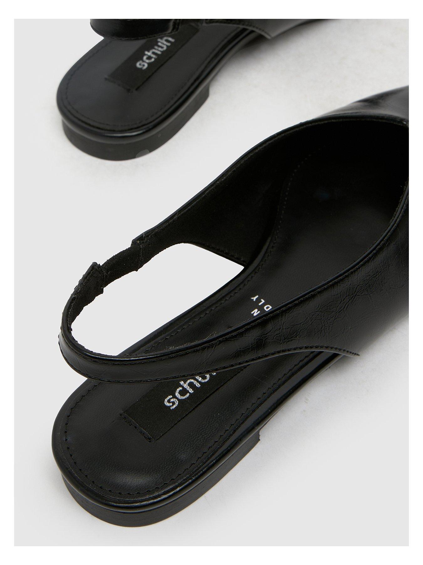  image of schuh-lace-slingbacks-black