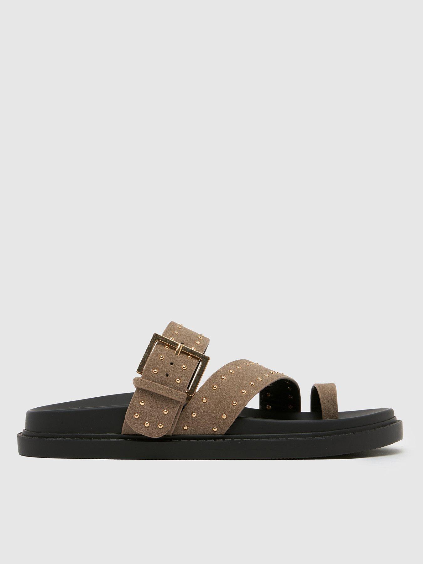 undefined Tarha Studded Sandal - Beige