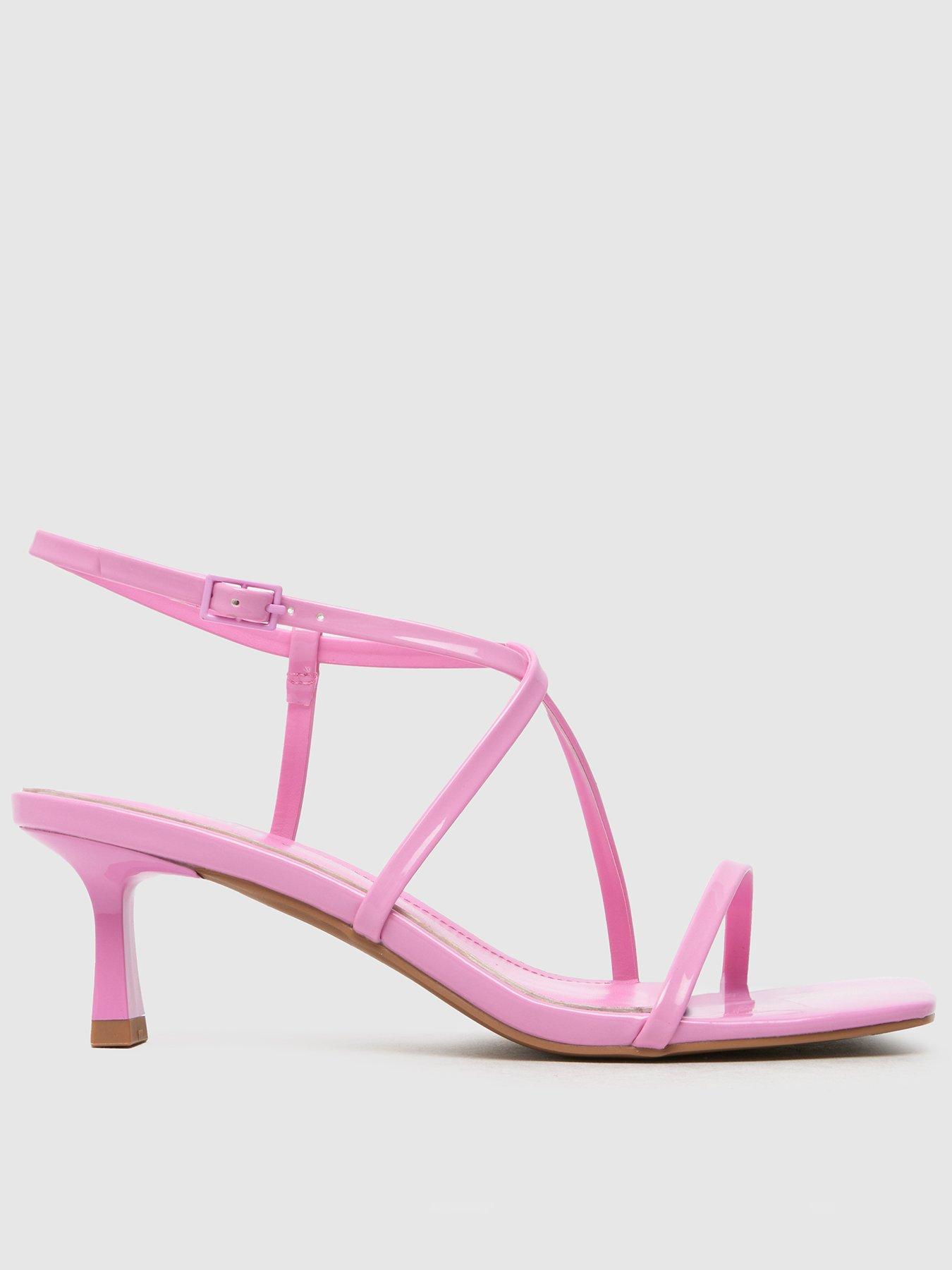 undefined Serenity Strappy Midi Heels - Pink