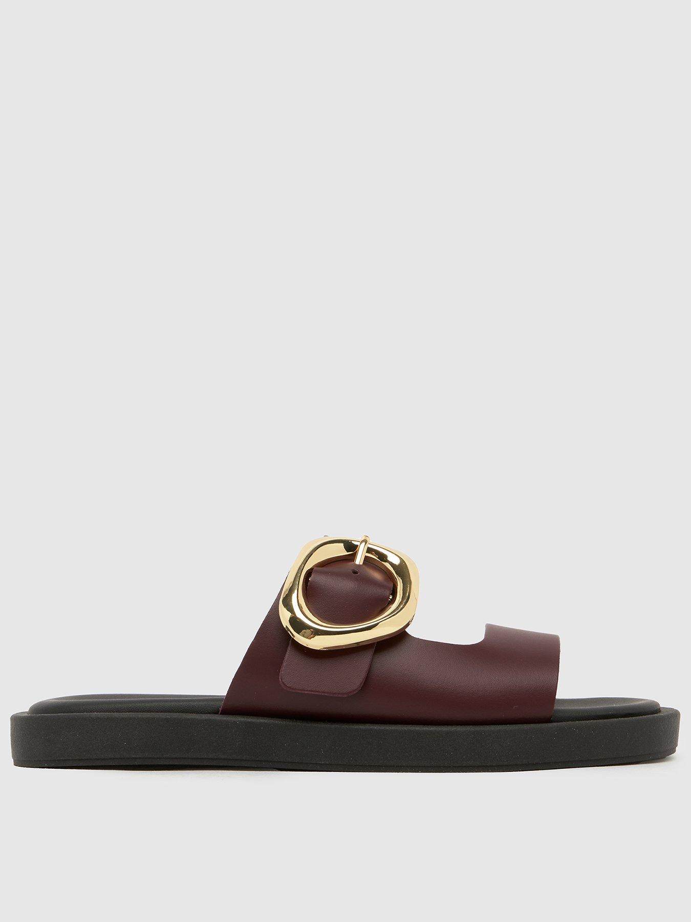 schuh-teela-leather-buckle-sandals-burgundy-dark-red