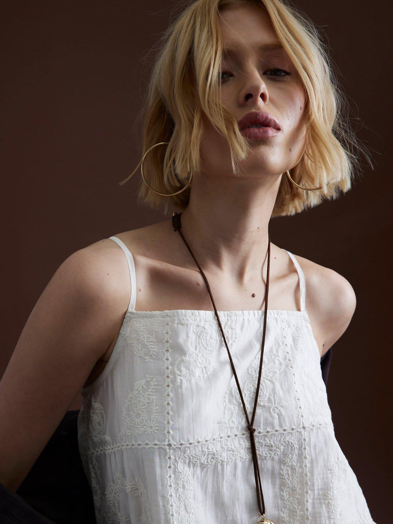  image of river-island-hankerchief-cami-cream